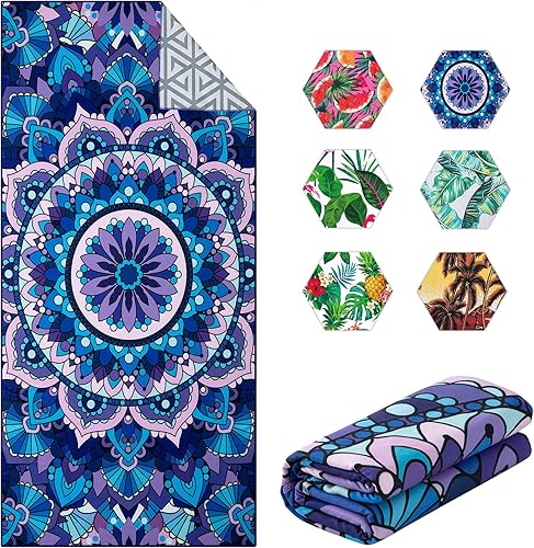 Toallas de playa de microfibra de secado rápido a prueba de arena súper suaves manta compacta de gran tamaño 30 x 60 pulgadas toalla ligera sin