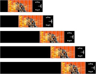 Laminated Orange Reap It Grim Reaper Black Background 2 Inch Vane Arrow Wraps 15 Pc Pack Choose Length Width