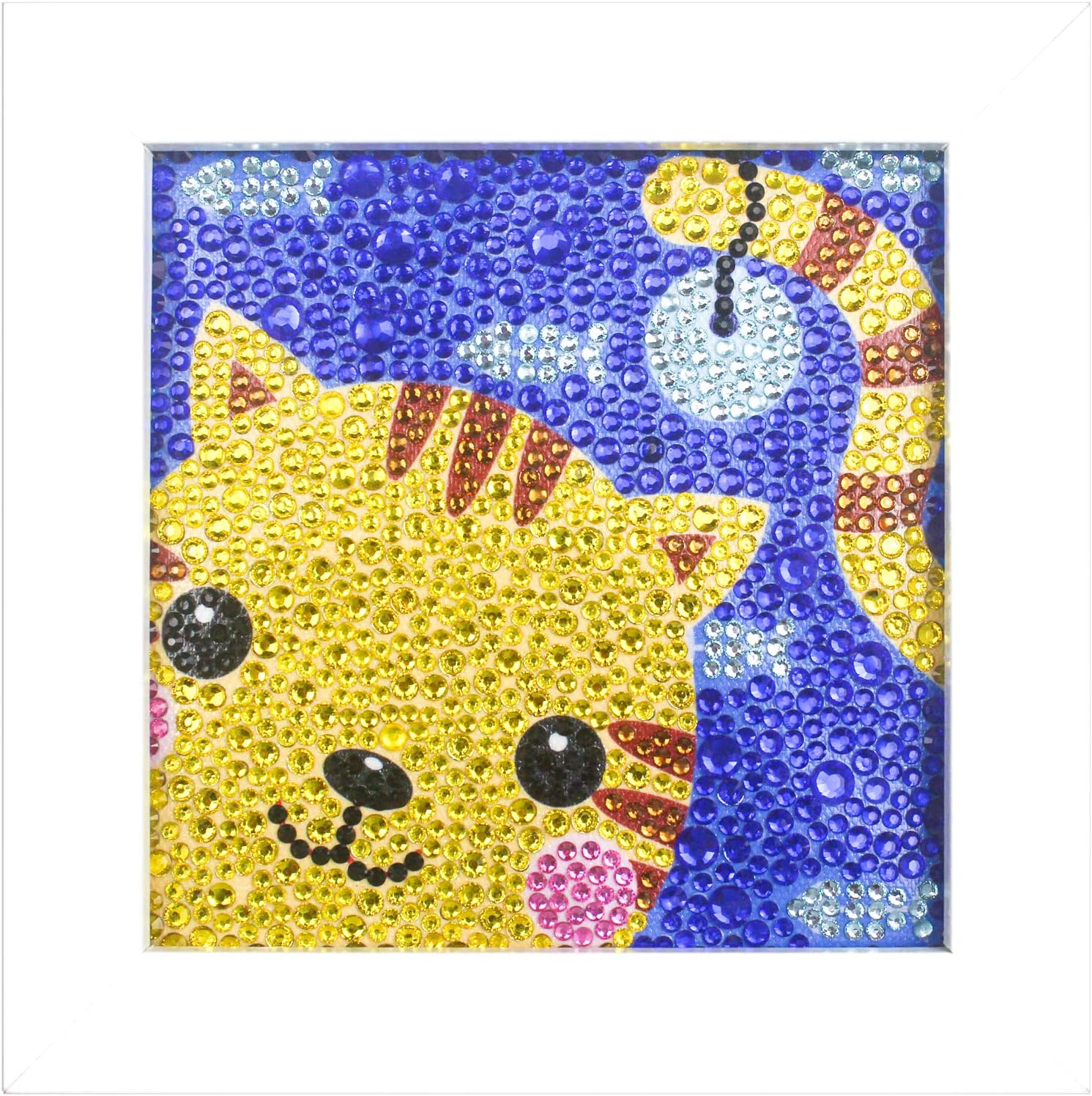 400 magic Easy 3D Diamond Painting Set, Children's Framed Cute Animal Diamond Painting Mosaic Craft Kit for Kid Over 6 Years Old 6x6inch