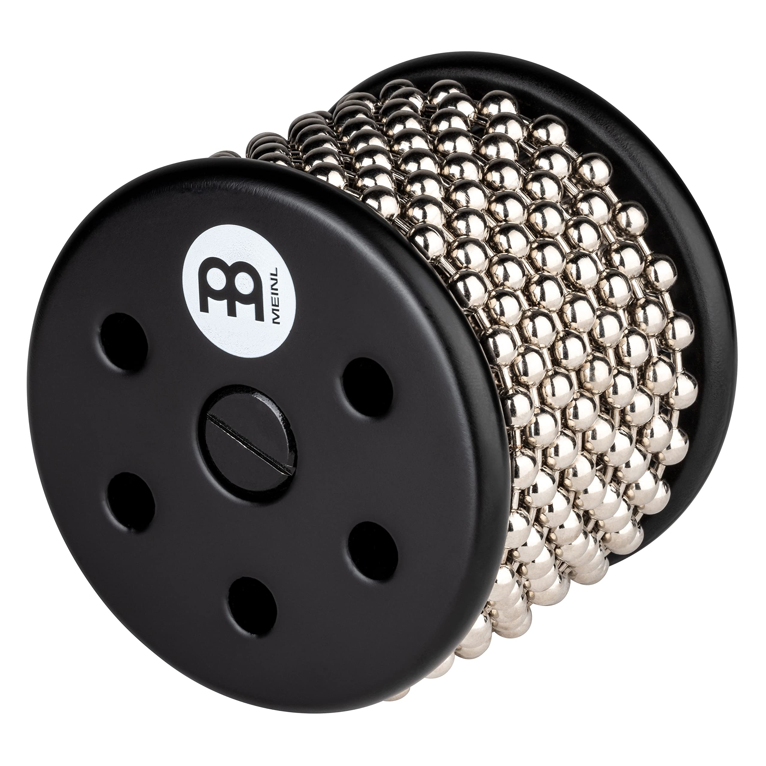Meinl Percussion Cajon Turbo Cabasa - Small Cabasa Accessory for Cajon Instruments - With Hook and Loop Fastener - Steel, Black (CCAB-S)