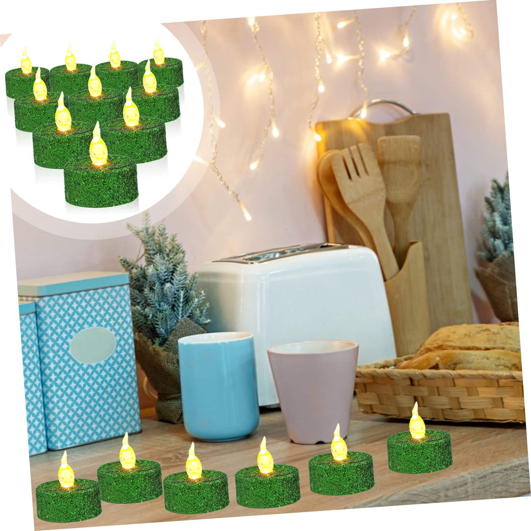 VICASKY 48 Pezzi Candele LED Flameless Decorative con Lampade Tealight Elettroniche per Decorazioni Casa Matrimonio e Feste Effetto Fiamma Realistico Design e Pratico
