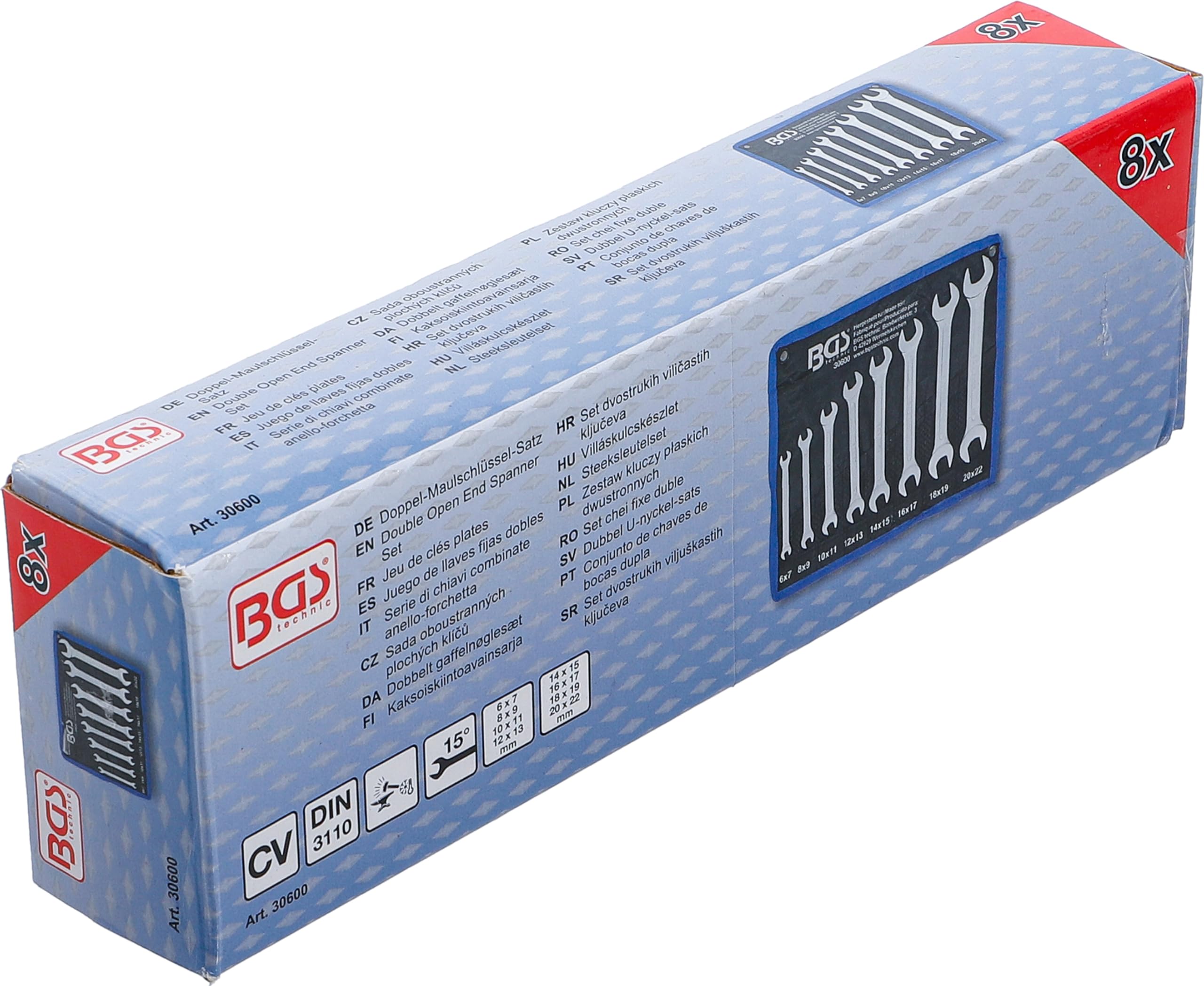 BGS 30600 | Jeu de clés plates | 6-22 mm | 8 pièces