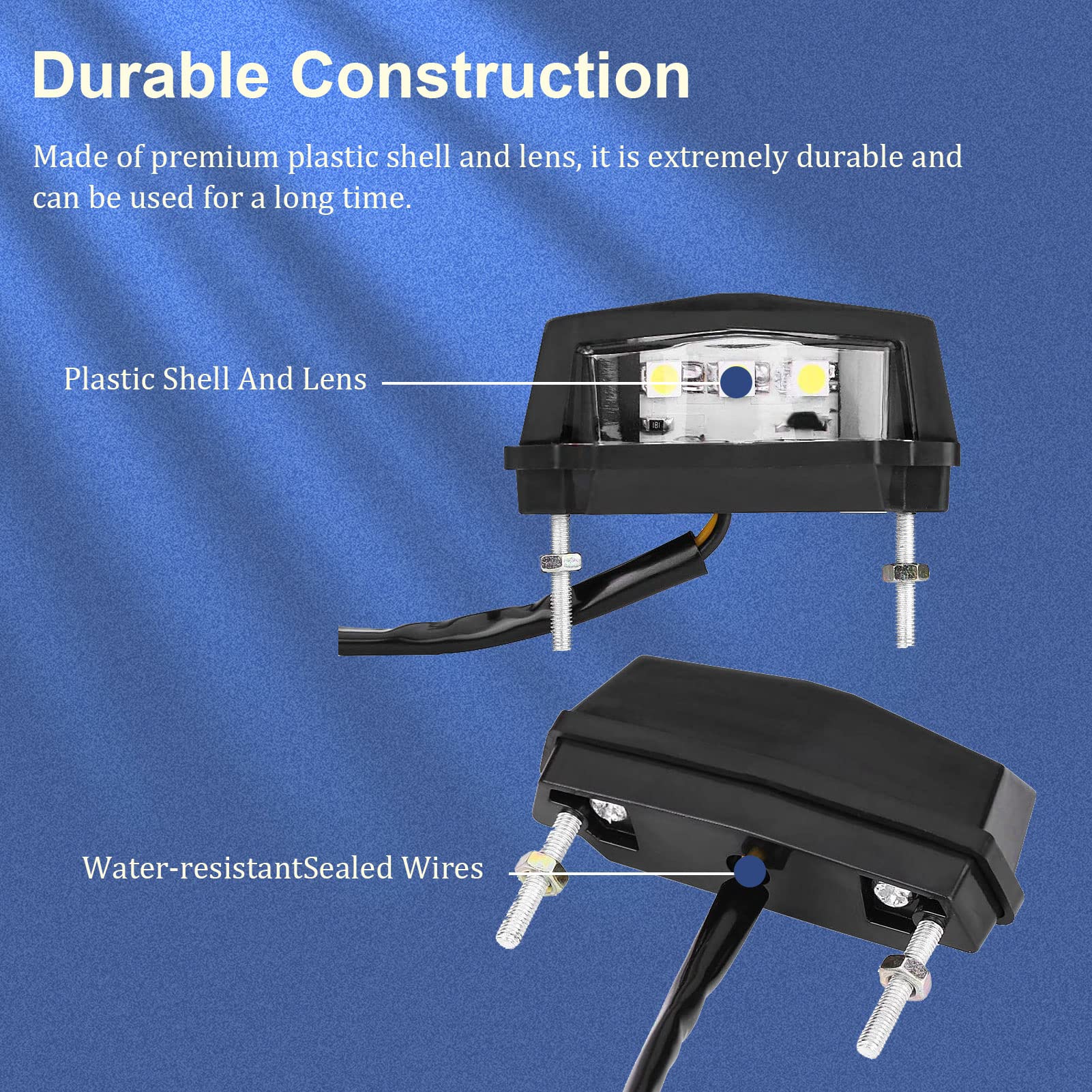 Luce Targa LED Per Moto - 12V, 3 LED Bianchi, Universale, Facile Installazione - Foto 2