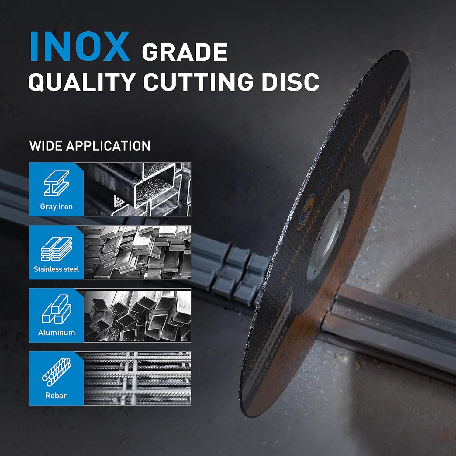 S SATC Cutting Wheel 6 in 6" x.045 x7/8" Cut Off Wheels for Metal 25 PCS Cutting Discs Fits Angle Grinder Concrete Accessories Saw Grinder Metal Cut Tools Grinder Attachment