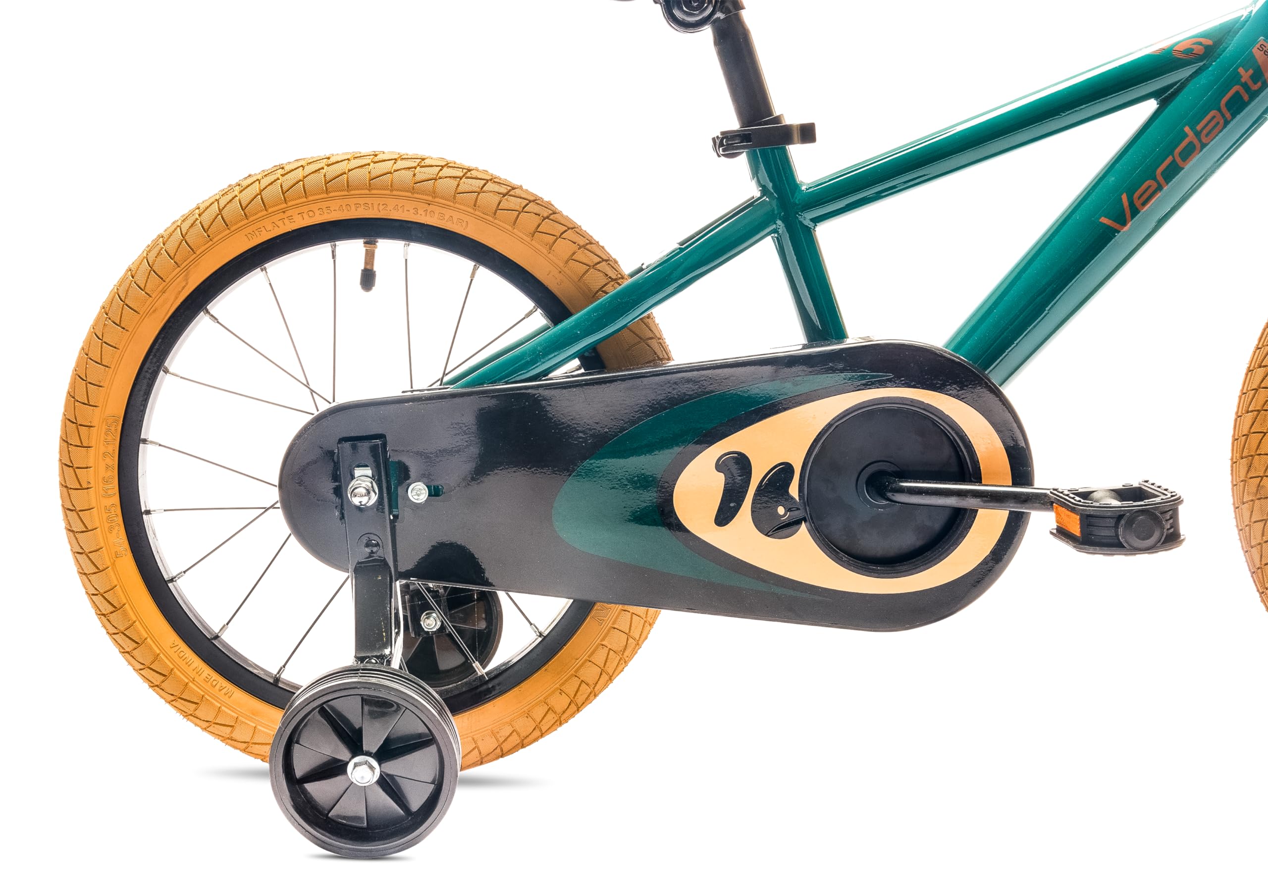 sun baby Verdant Bike Bicicleta Infantil de niño con Ruedas de Entrenamiento 12/14/16 Pulgadas, de niño 2-6 años, Manillar Ajustable y Timbre, V-Break y Freno de Torpedo