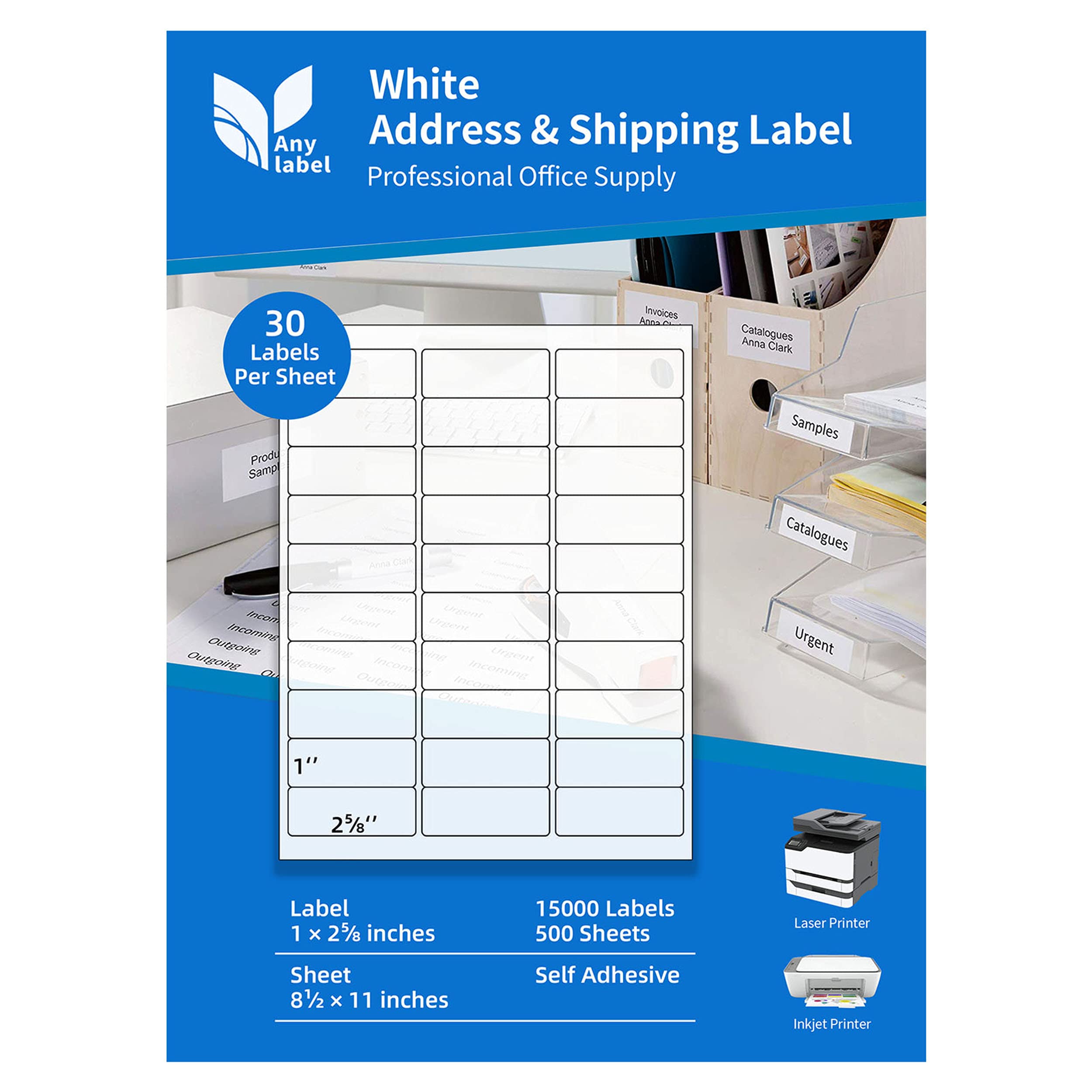 Anylabel 30 Per Page Mailing Labels 