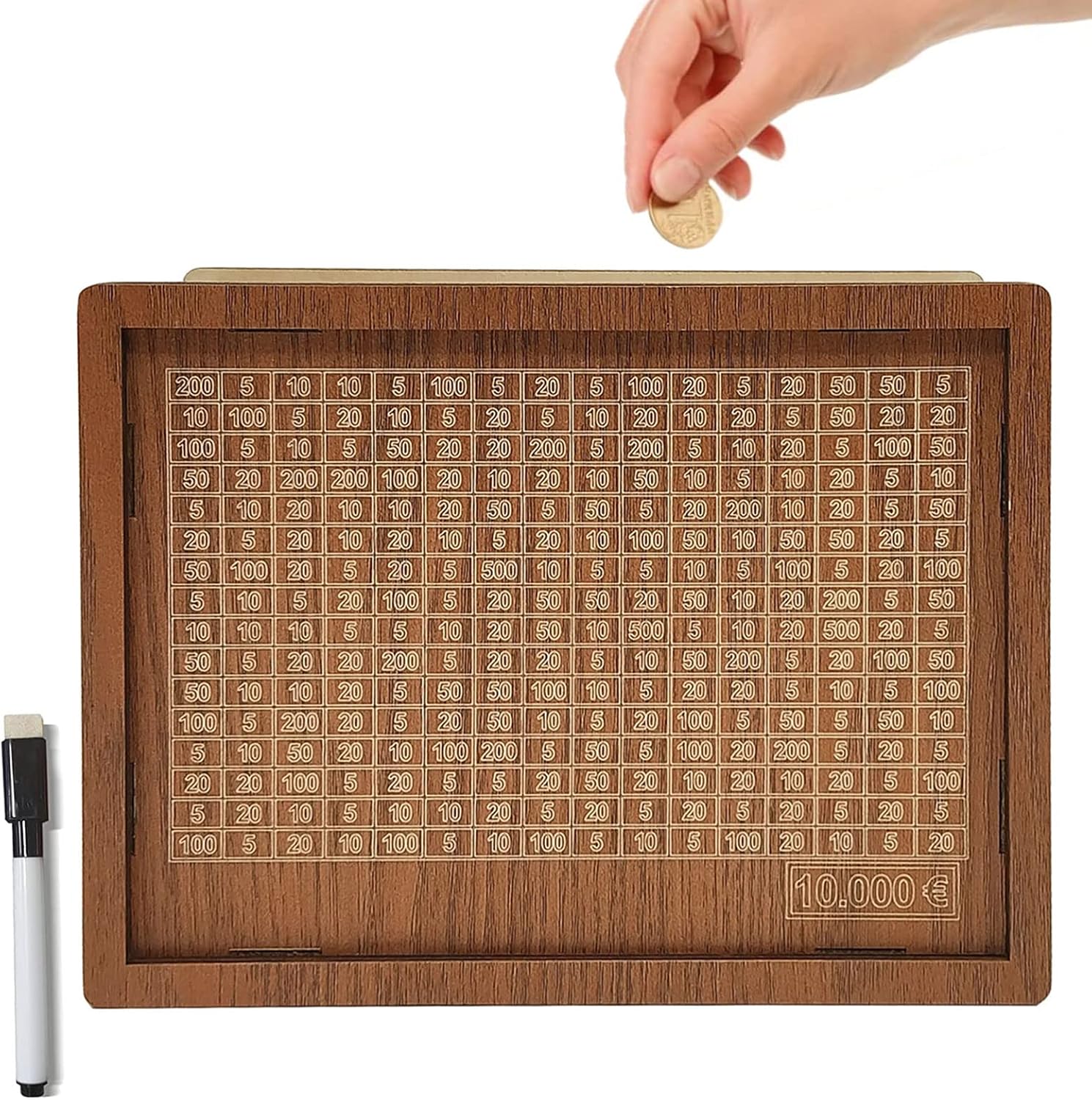 Wooden Money Box Children's and Adults' Reusable Money