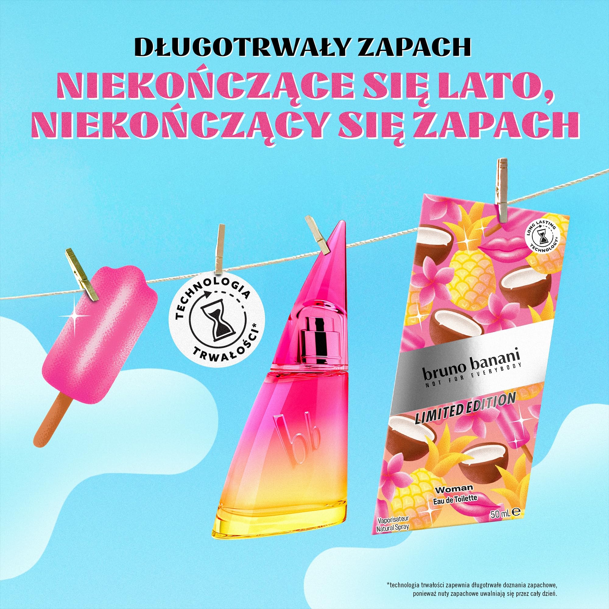 bruno banani Woman Summer Limited Edition damska woda toaletowa o kwiatowo-owocowym zapachu, 50 ml
