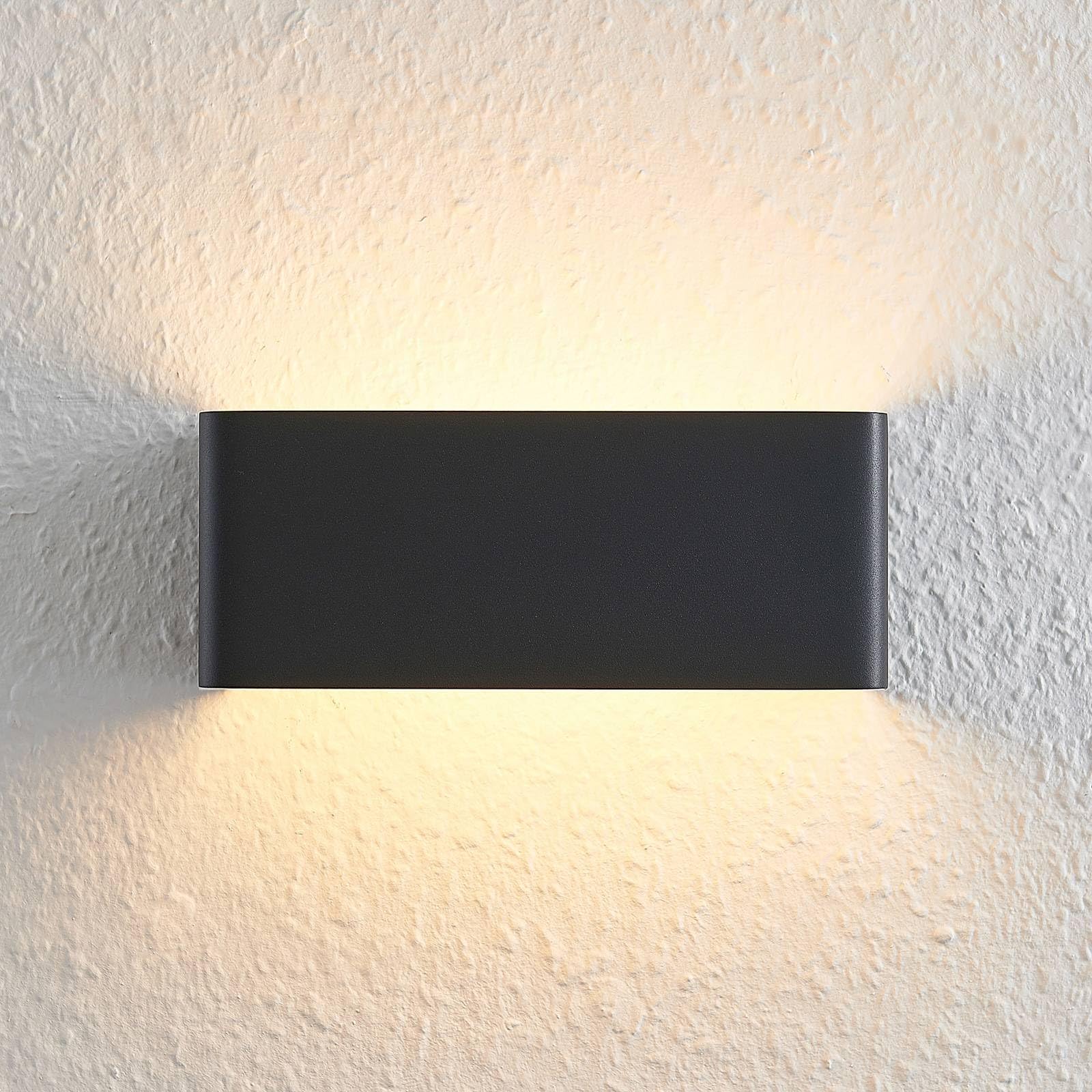 Arcchio LED Wandleuchte, Wandlampe Innen Karam (Modern) in Schwarz aus Aluminium (1 flammig) - Wandstrahler Wandbeleuchtung Schlafzimmer/Wohnzimmer Wohnzimmerleuchte