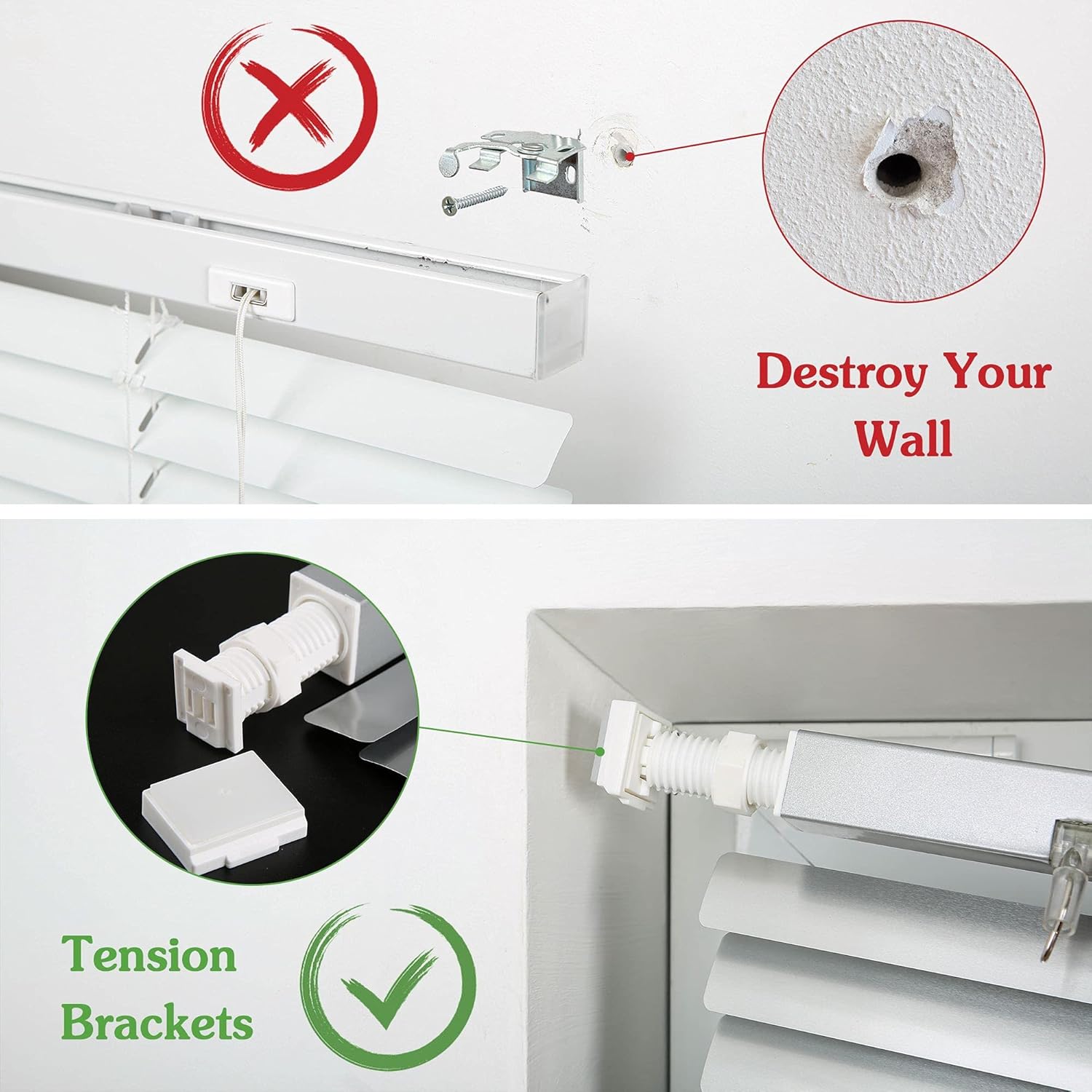 Buy LazBlinds No ToolsNo Drill 1 Aluminum Horizontal Mini Blinds
