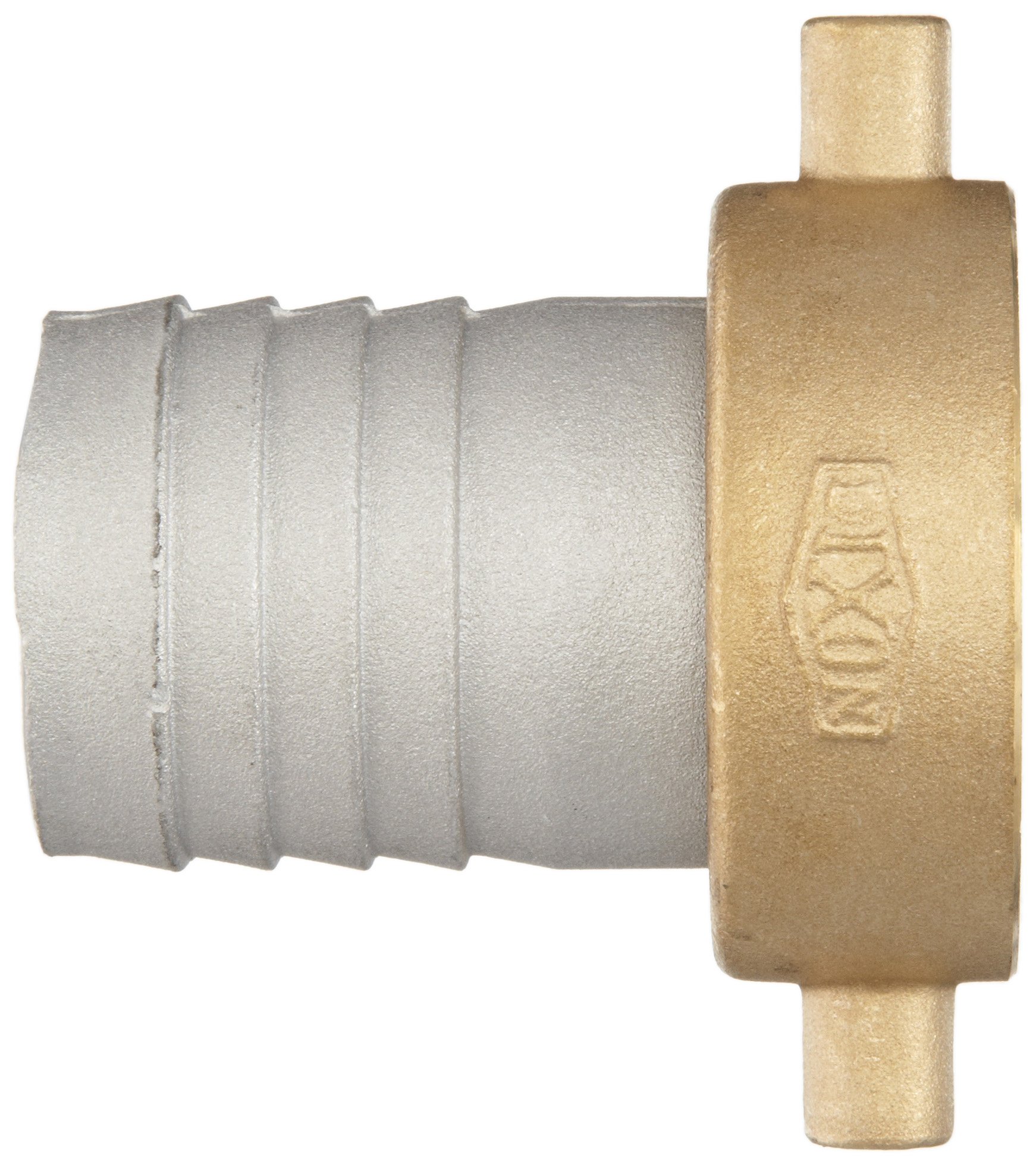 Dixon FAB150 Aluminum Hose Fitting, King Short Shank Suction Coupling with Brass Nut, 1-1/2 NPSM Female x 1-1/2 Hose ID Barbed by Dixon Valve & Coupling