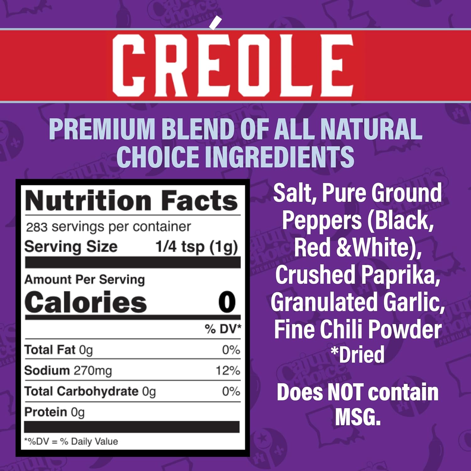 Cajun's Choice Creole Seasoning - 3.8 oz - Pack of 12, Low Sodium, All Natural, Gluten-Free - Authentic Louisiana Spice for Meats, Seafood & Soups