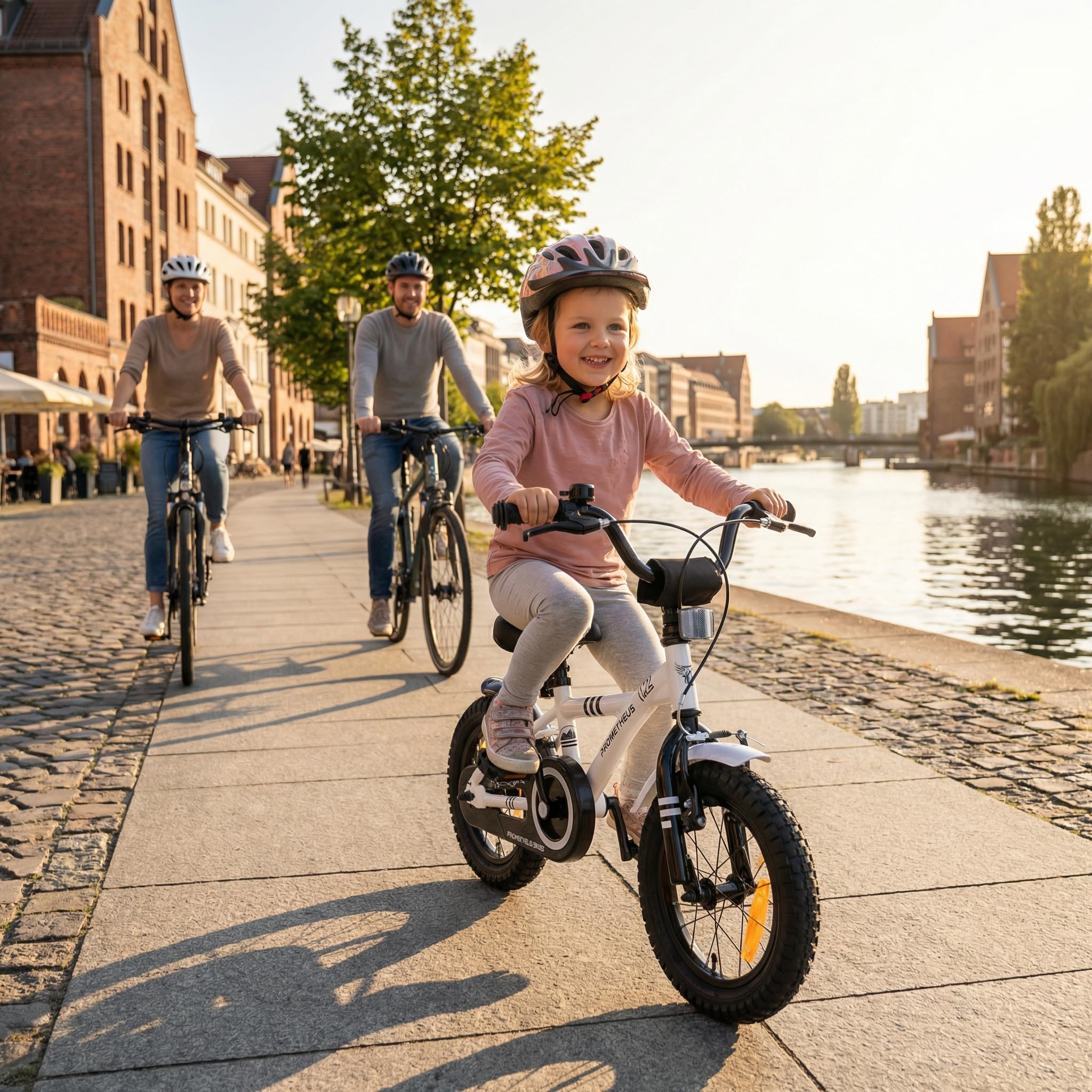 PROMETHEUS BICYCLES Velo Enfant 3 Ans Garcon vélo Fille 12 Pouces a Roulette pour 3 a 5 Ans - BMX en Blanc