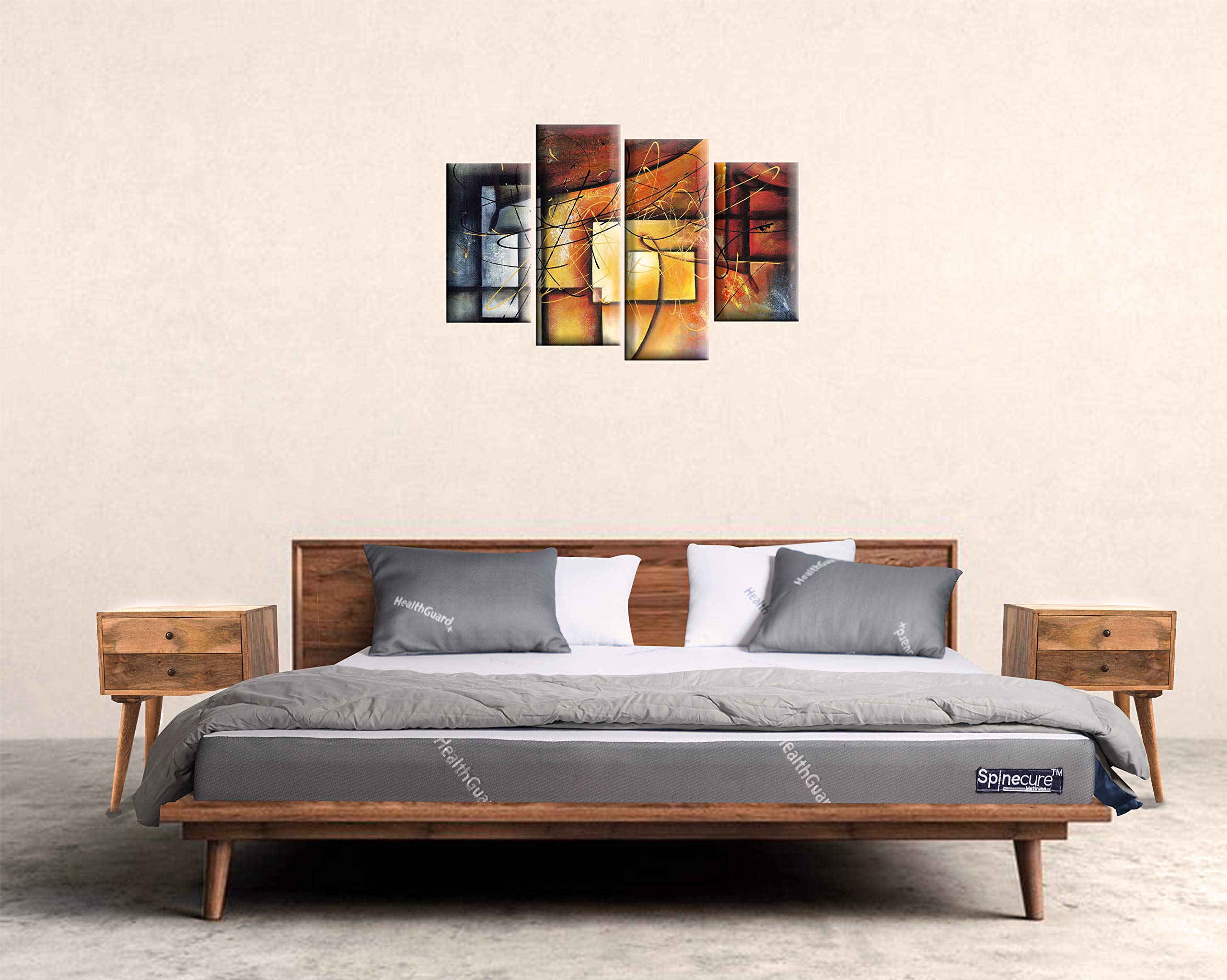 Spinecure Dual Feel -Jacquard India's First Health Guard- Certified Anti-Bacterial double bed Orthopedic Mattress with Waterproof Mattress Protector Firm and Medium Soft Mattress, 78 X 36 X 5 inches (Single Size, White)