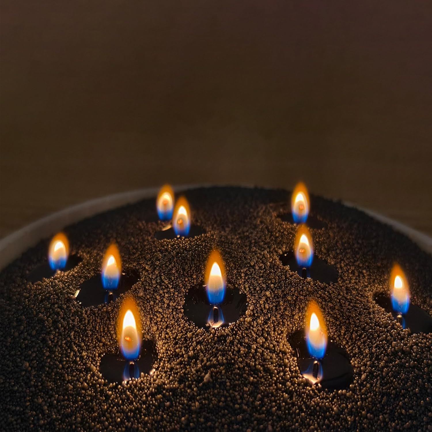 Fovara - Pearled Sand Candles with Wicks, 3.3 lbs - Sand Wax Candle Kit: Wooden Dough Bowl,50 Wicks, Jasmine & Lavender Scented Oil - Long-Lasting Candle Beads, Non-Toxic, Reusable Candles - Black