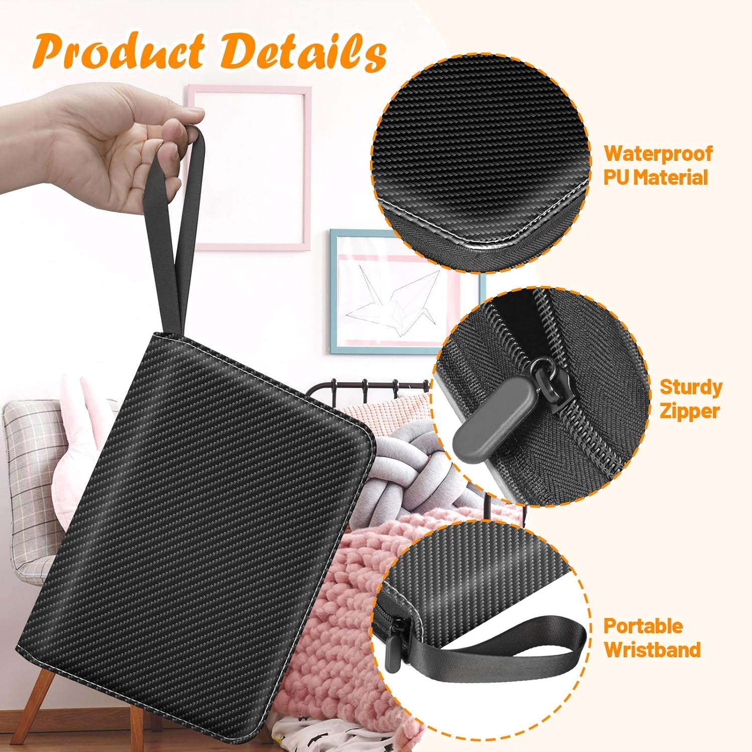 Card Binder 9 Pocket, 900 Pockets Card Holder Compatible with Game Cards Gift for Girls, Trading Card Binder Album Case Book Storage For Photocards, Large,Black