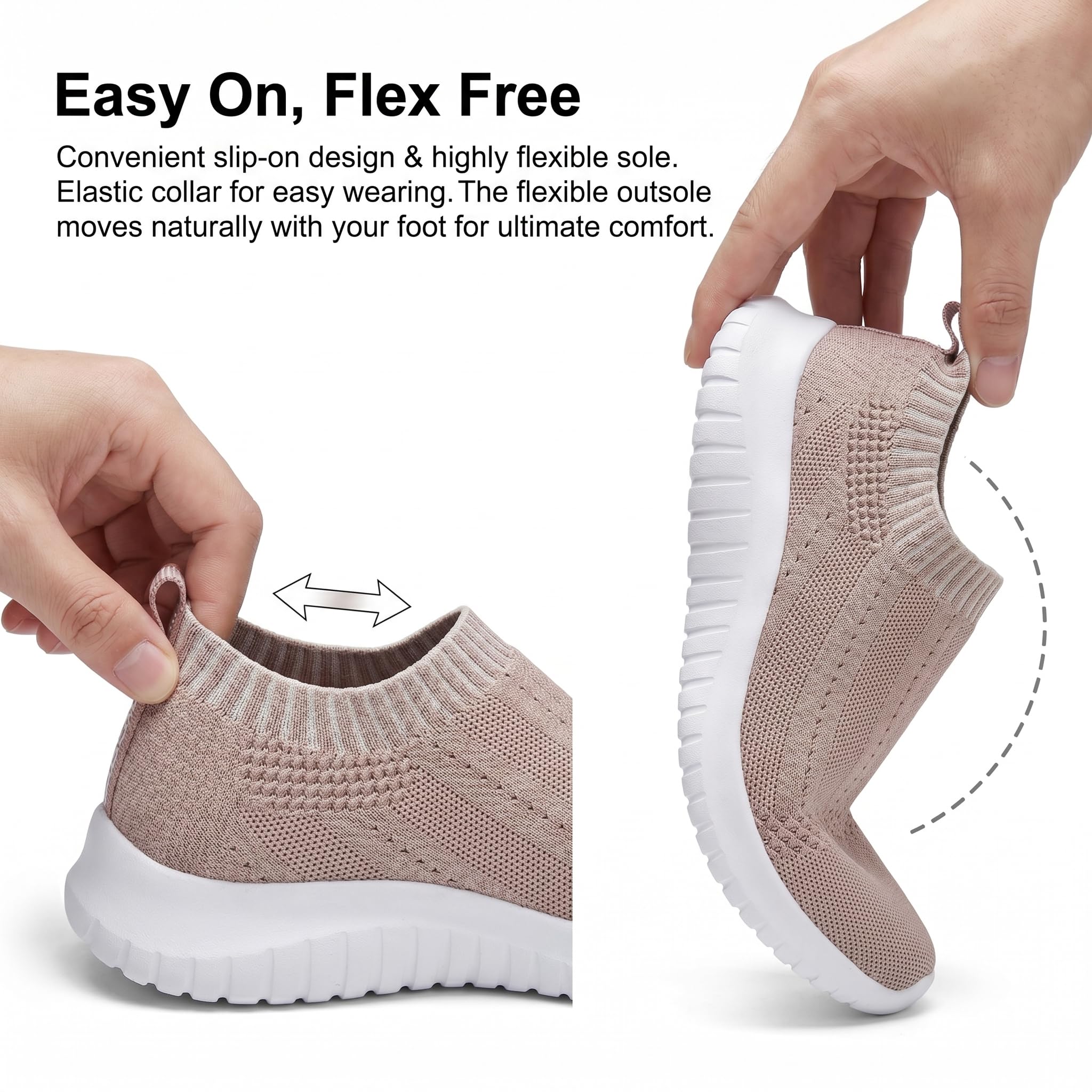 TIOSEBON Scarpe da Corsa per Donna Sportive e Casual in Mesh, Traspiranti, Leggere, Sneakers,