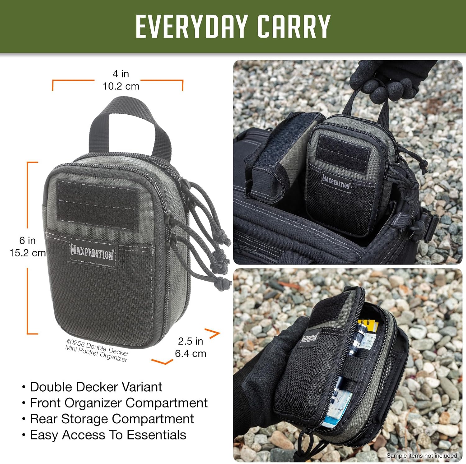 MAXPEDITION Double-Decker Pocket Organizer, Tactical Tool Pouch for Organization, EDC Pouch for Everyday Carry - Image 2