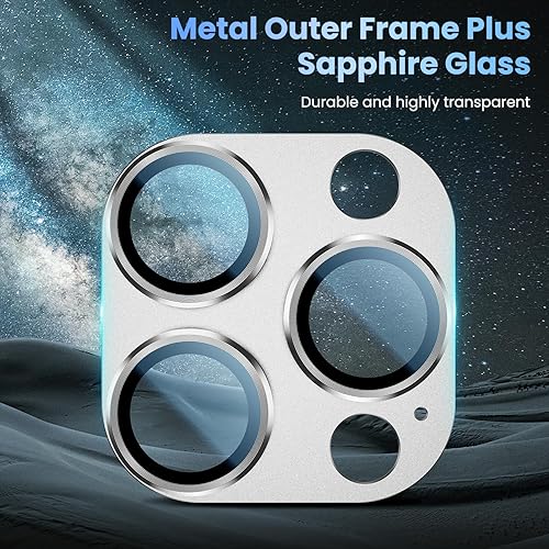 Vista 220 de Uyiton - Protector de lente de cámara de iPhone 13 Pro y 13 Pro Max, fuerte absorción, protección anticaídas, cubierta de cámara trasera, vidrio
