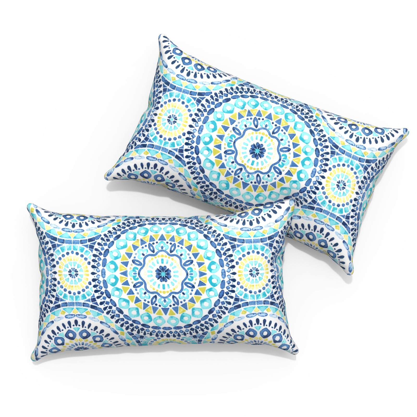 TWLEAR Outdoor Lumbar Pillows 12x20 inch, Rectangle Throw Pillows with Inserts, Decorative Lumbar Cushions for Patio Furniture Garden Couch Home Sofa