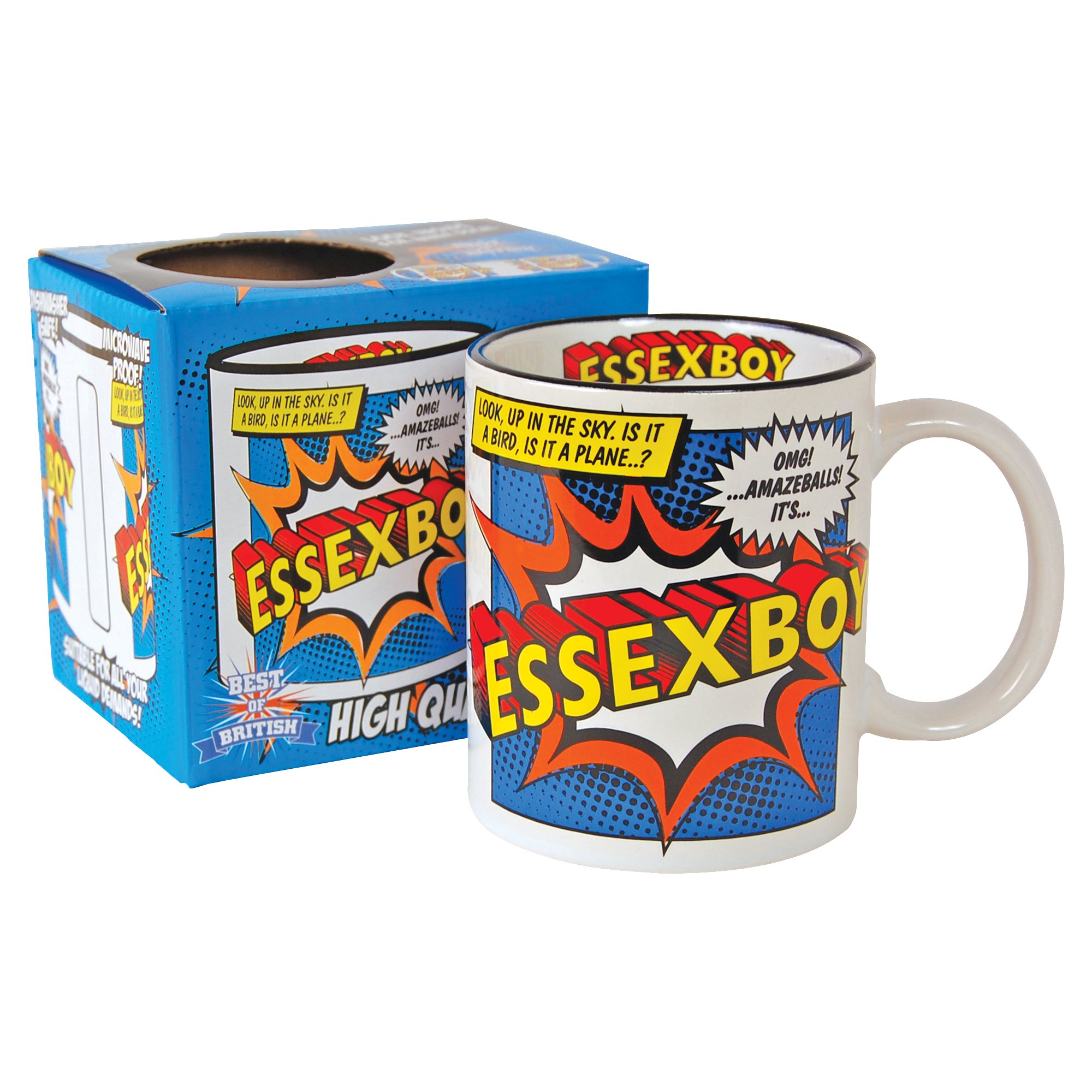 Pop Art Products Boys Essex- (Essex) Regional Hero Mugs (Yorkshire, Scotland, Manchester, Liverpool, Newcastle, Cornwall, Essex) (Essex- (Essex))