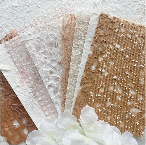 Miniatura 6 de GRASARY 10 piezas de papel de mano con diseño de mármol papel de recortes para manualidades A6 para manualidades papel especial de malla para
