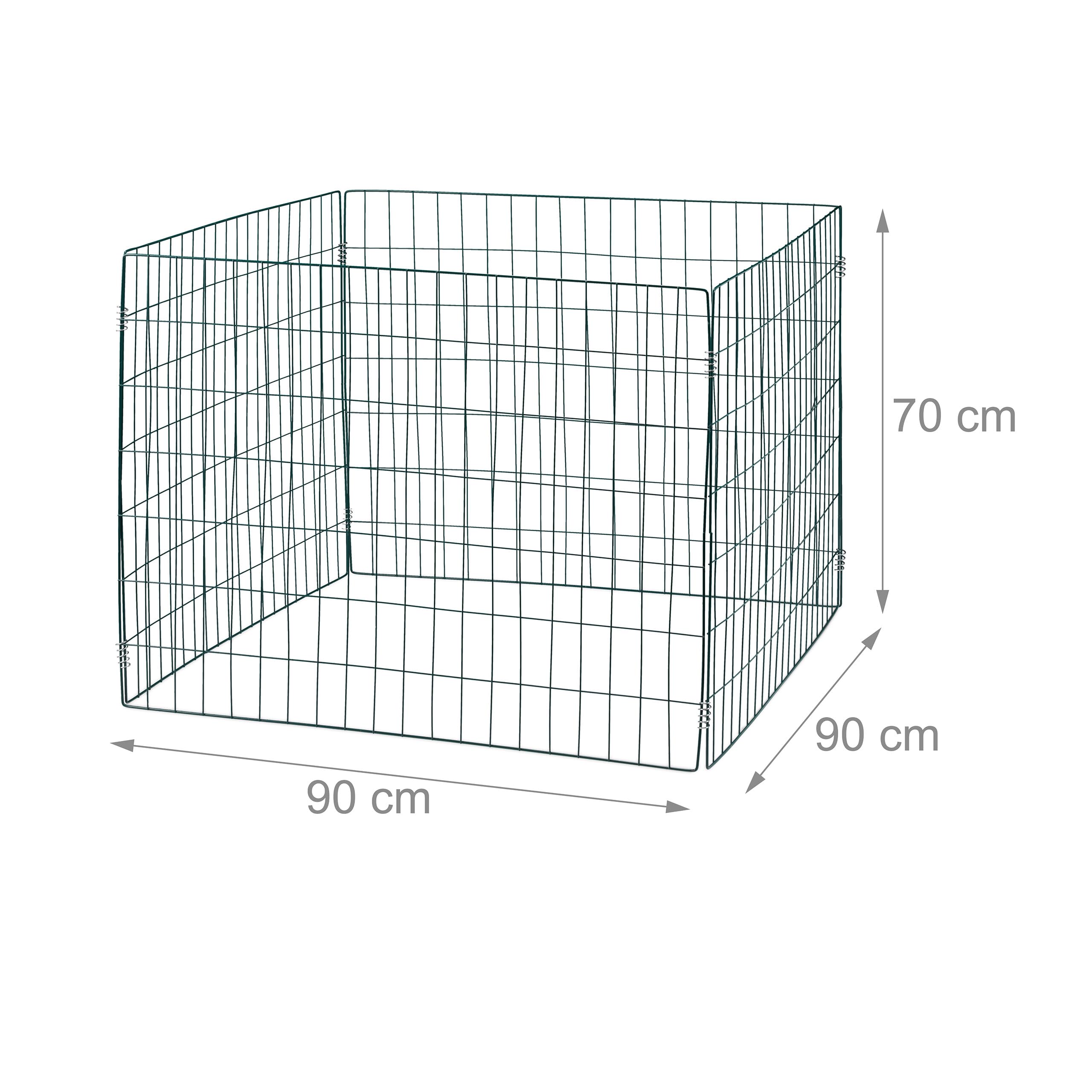 Relaxdays Compostiera in Metallo, Set da 3, per Compost da Giardino, Contenitore Grande, 560 k, Fogliame, Verde Scuro