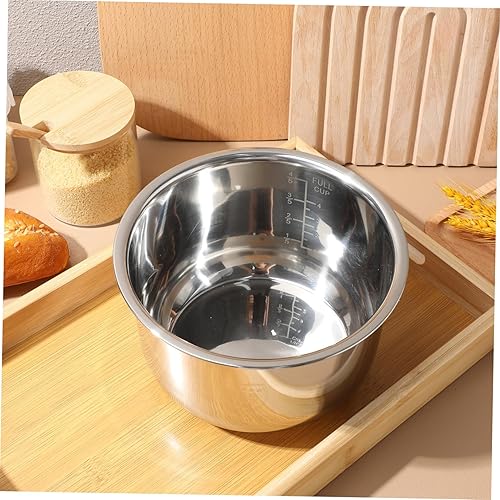 Miniatura 3 de Cabilock Inner Pot - Olla de cocina interior de 2 litros de acero inoxidable para arrocera de acero inoxidable, recipiente de repuesto para olla