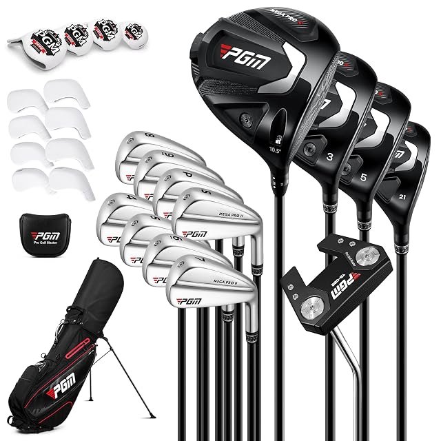 PGM 27 Piece Mens Complete Golf Club Set Right Handed R A and USGA Certified with Driver Woods