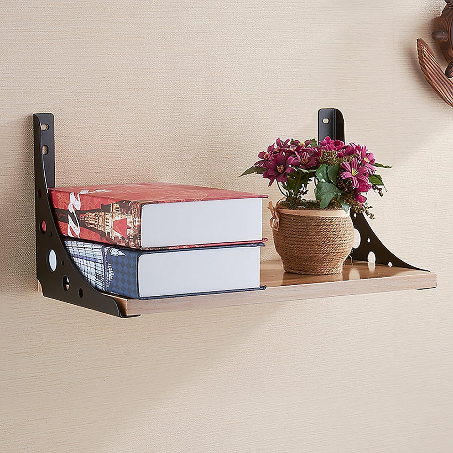 Shelf Brackets,10/12 Inch Heavy Duty Metal Wall Brackets,Metal Triangle Shelf Bracket,DIY Wall Mounted Shelf Bracket, Max Load: 265lb,for Table Work Bench Space Saving(2 Pack)