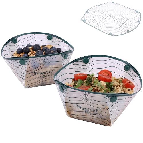 Coghlan's Snapfold™ Bowls 2-Pack – Collapsible, Lightweight and Leakproof for Camping, Hiking, Travel, Picnics, and Outd