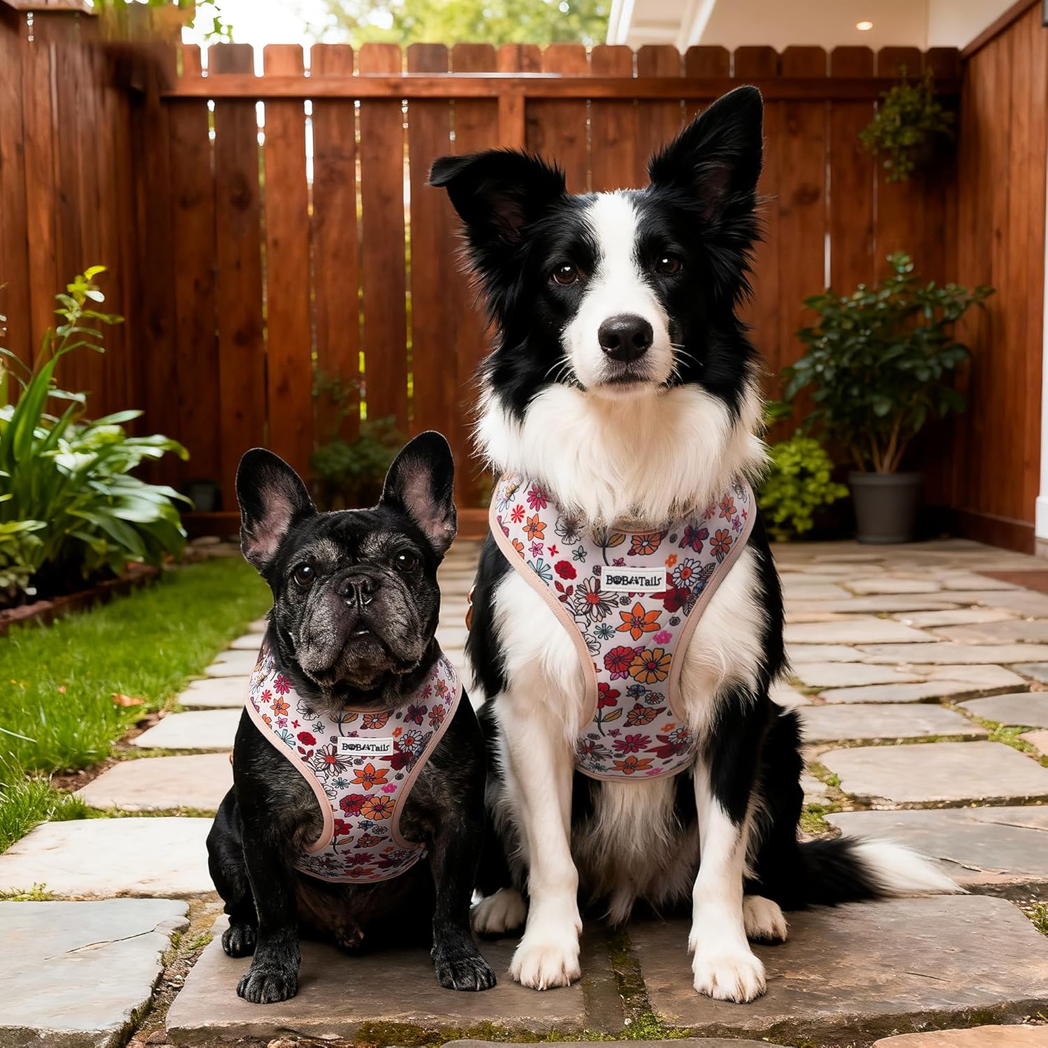 No Pull Printed Dog Vest Harness for Small&Medium Dogs, Side Clip Adjustable Pet Vest, Soft Breathable, Fashion Dog Harnesses for Walking, Running, Shopping(Navajo White, S)