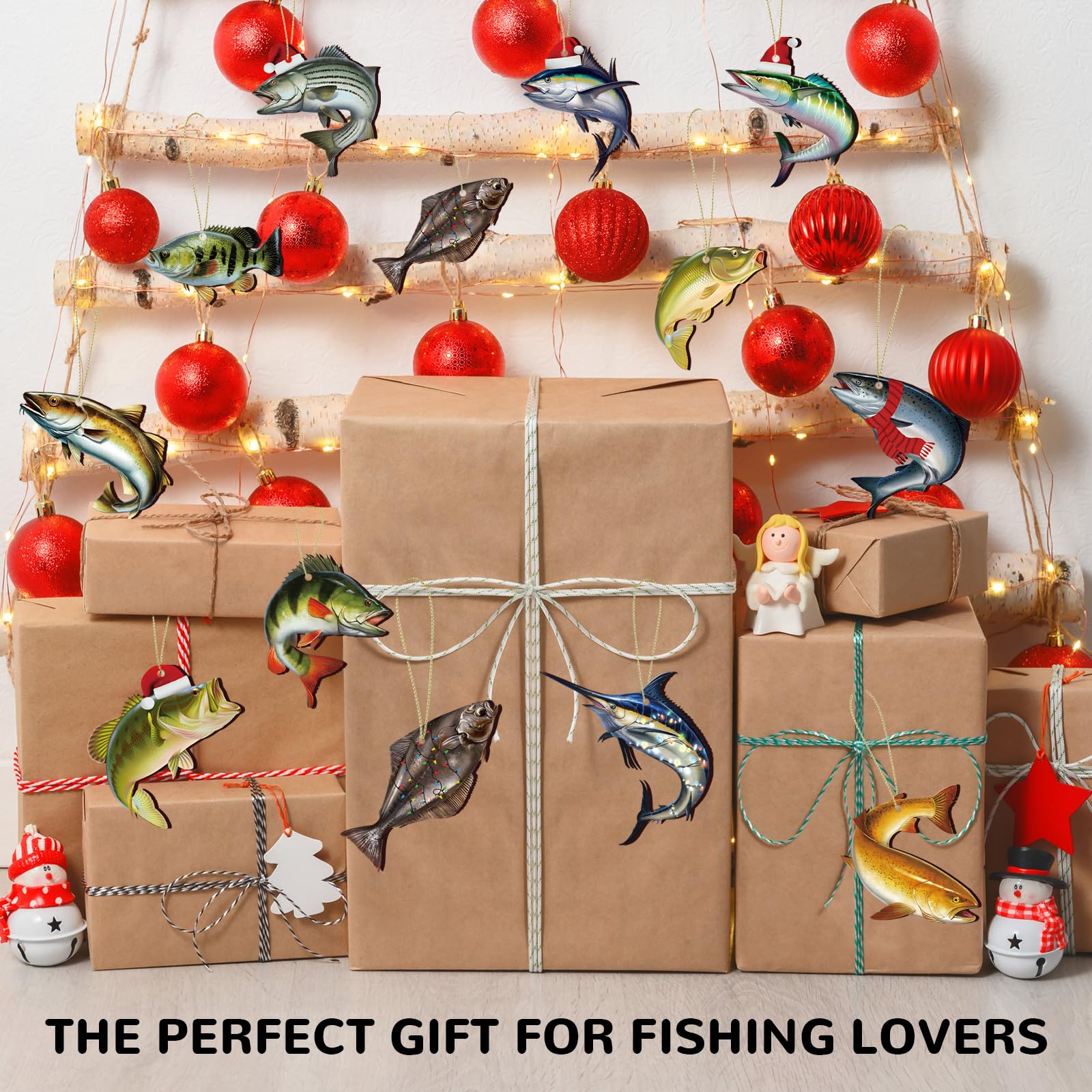 Amazon.co.jp: Barydat 36ピース 釣りオーナメント 魚のテーマ