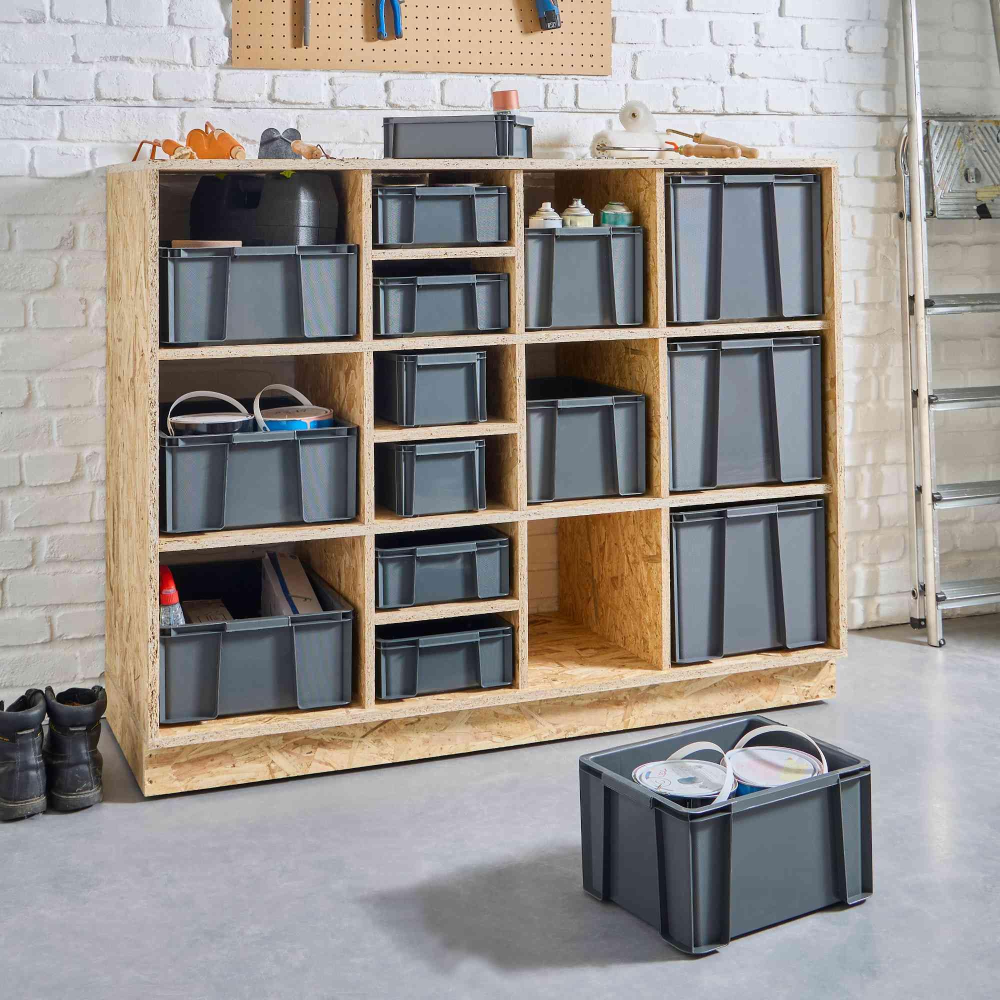 Sundis MASTER BOX, 75L - Modular und stapelbar - Anthrazitgrau, Grau