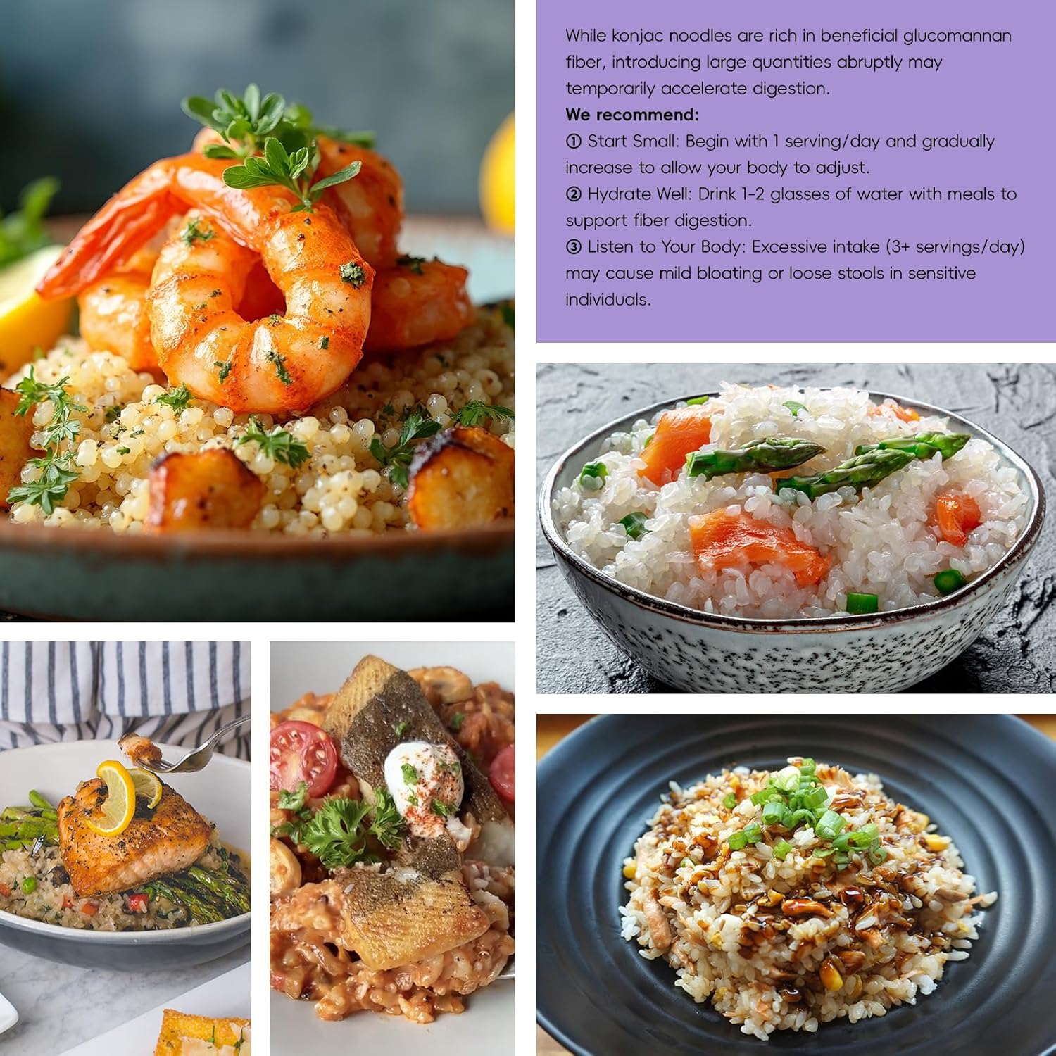 YUHO Organic Konjac Shirataki Rice,10 Packs, Closer to Rice, Plant Based Vegan Gluten Free Low Carb Health Rice for Quick Meals, 10 Pack, 56.5 oz