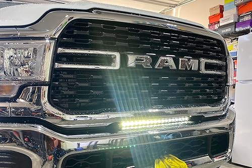Miniatura 6 de iJDMTOY Kit de barra de luz LED de 20 pulgadas, compatible con Dodge RAM 2500 3500 2020 en adelante, incluye barra de luz LED ultra delgada de 54 W,