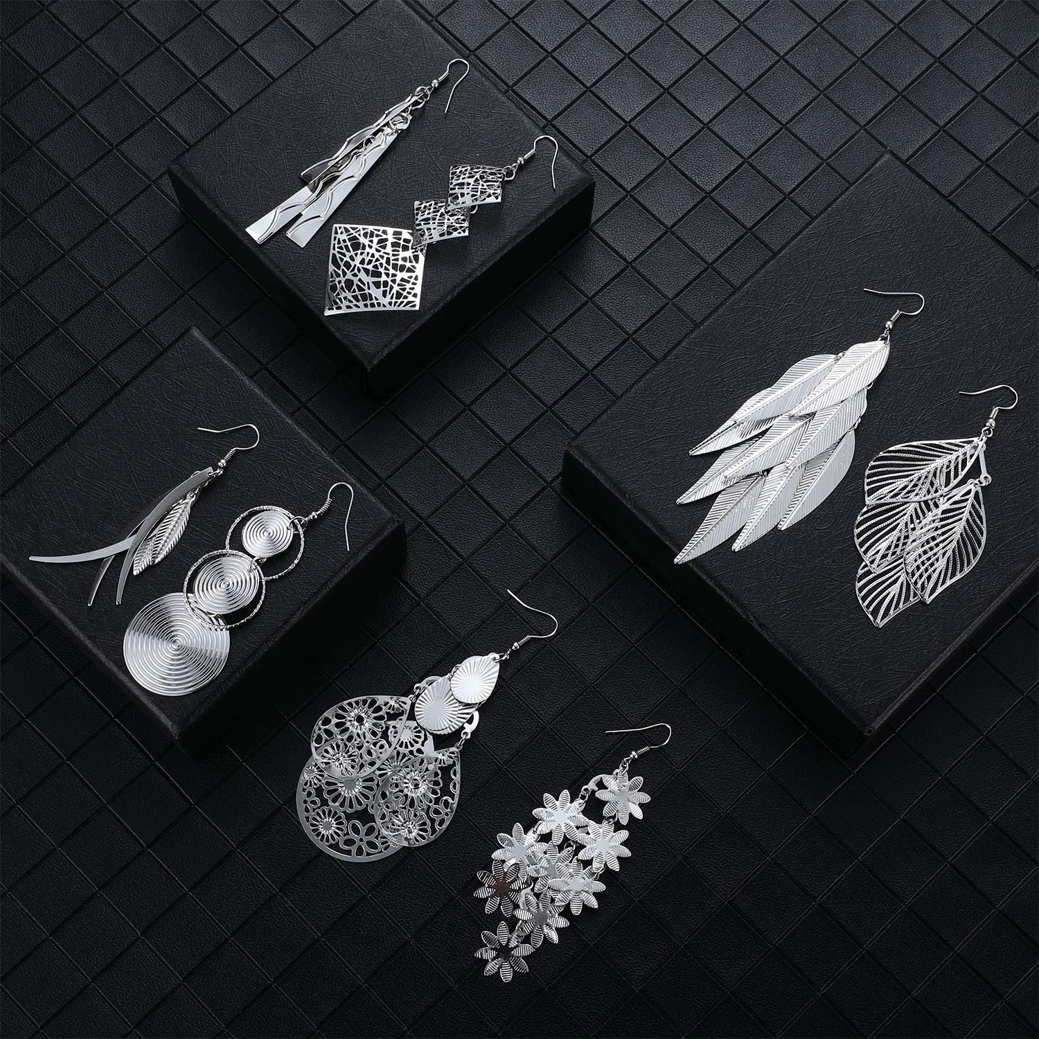 Hicarer 12 Pairs Dangling Earrings for Women Fashion Bohemian Earrings Drop Boho Long Fringed Jewelry Gifts - Image 5