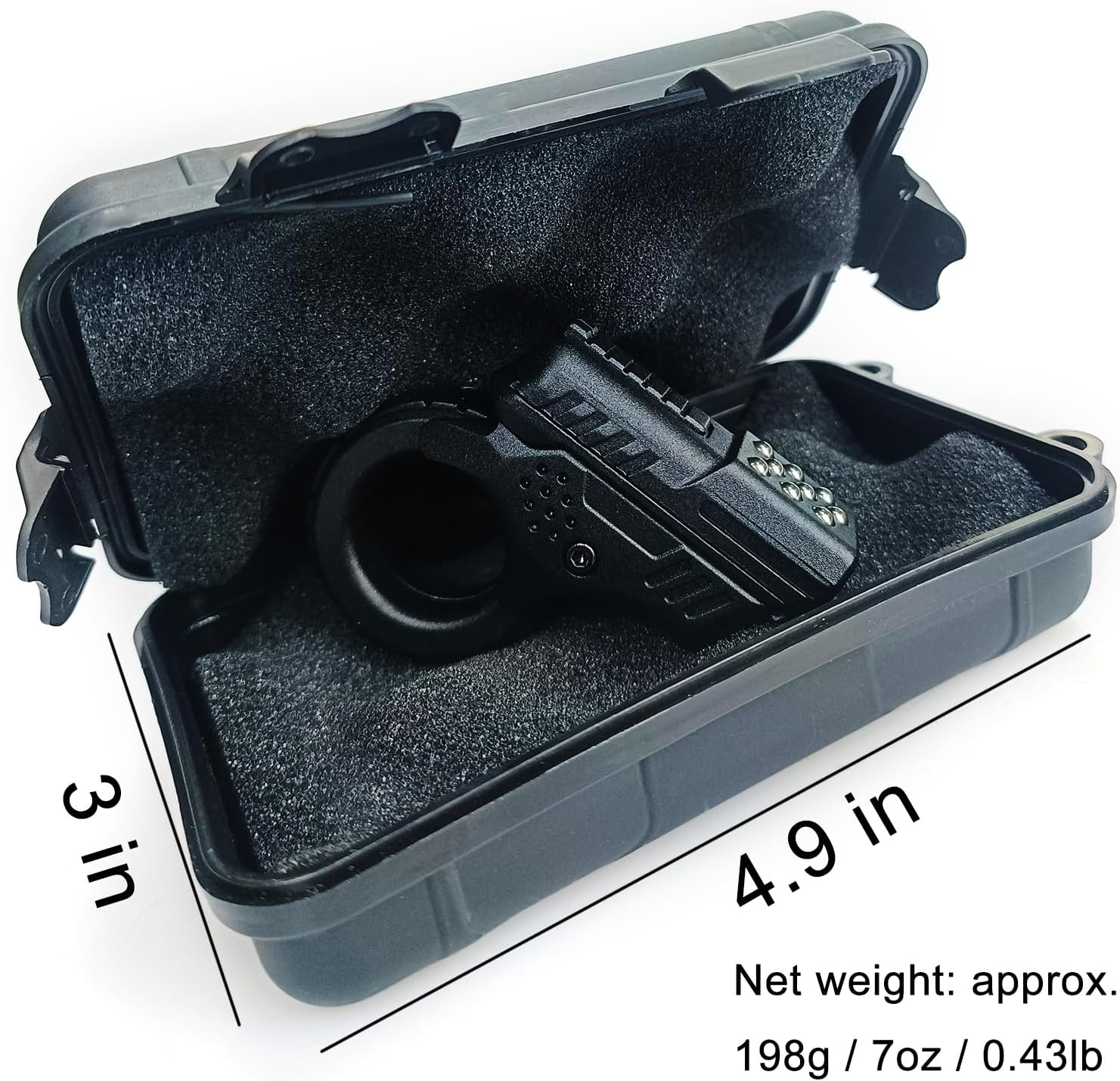 Zinc Alloy Fidget Gun Fidget Slider, Durable Gun Fidget Toy Stress Relief Finger Fidget (Black)