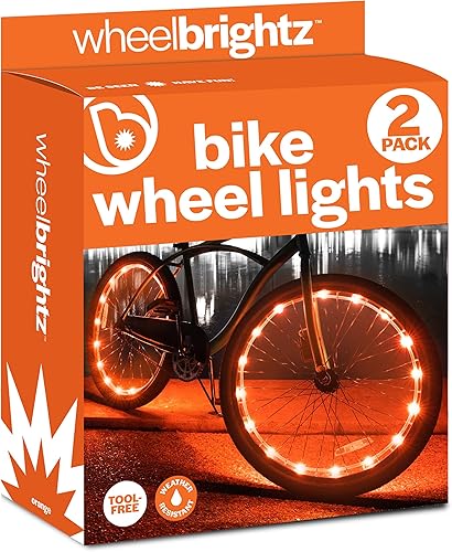Vista 109 de Wheelbrightz - Luces LED para rueda de bicicleta, brillantes y coloridas - Se adaptan a neumáticos delanteros o traseros - Tubo resistente a la Verde