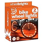 Brightz WheelBrightz 2-Pack Bike Wheel Lights, Orange - LED Bike Lights for Tires - Bike Lighting Parts & Accessories - Outdoor Summer Fun for Boys and Girls