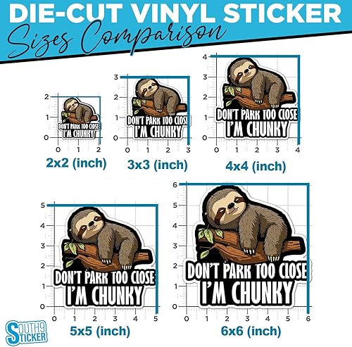 Miniatura 4 de (3 unidades) Don't Park Too Close I'm Chunky Pegatina Linda Divertida Perezosa Conductora Automóviles de 4 pulgadas Impermeable Vinilo Troquelado
