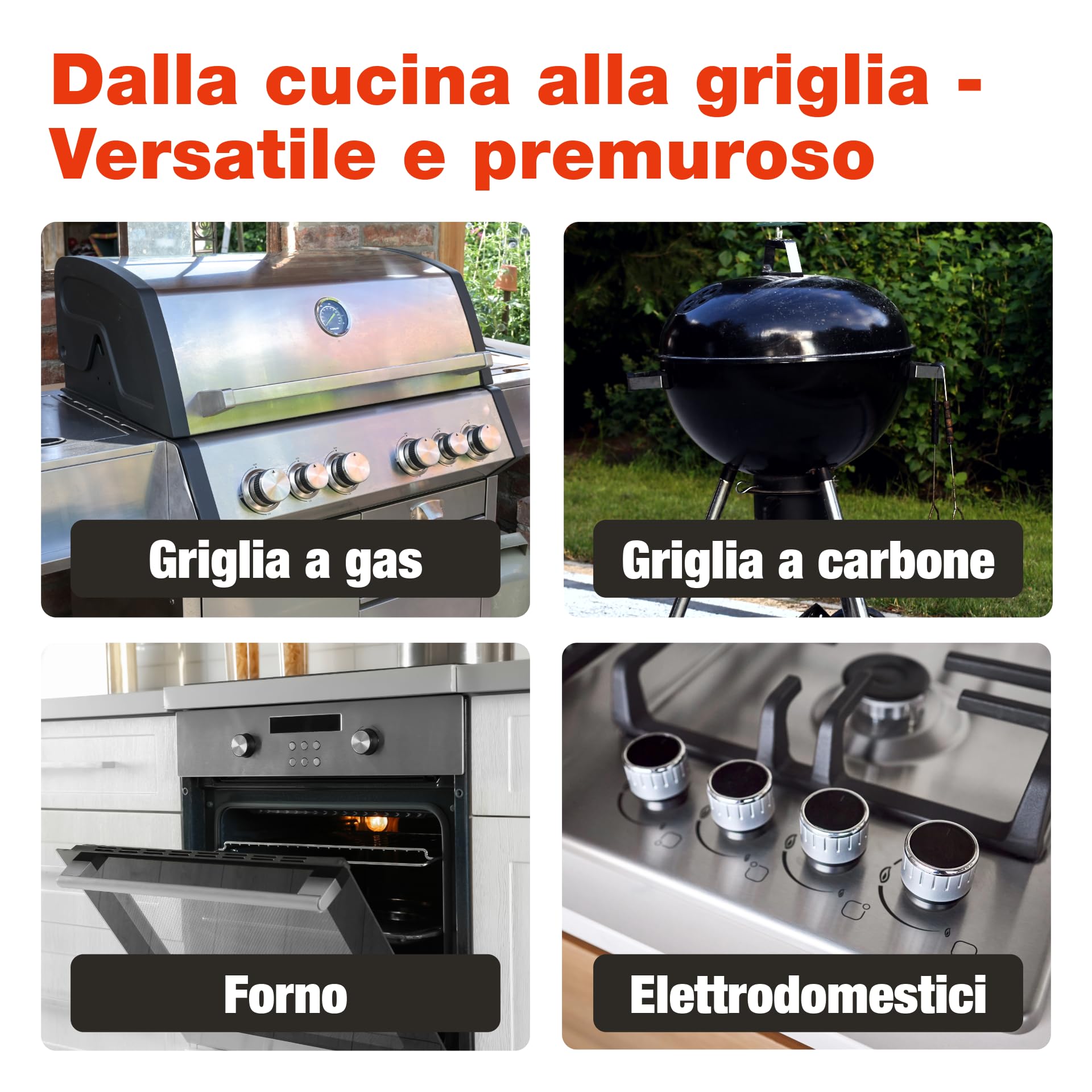 bio-chem Detergente per forni e barbecue in inox 10L | Prodotto in spray detergente per griglia, forno, plancha, cucina, friggitrice - Pulizia dell'acciaio inossidabile