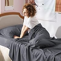 Vista 4 de Bedsure - Juego de sábanas tamaño individual XL para dormitorio, de 3 piezas, suaves, extralargas, tipo hotel, de microfibra, de fácil cuidado