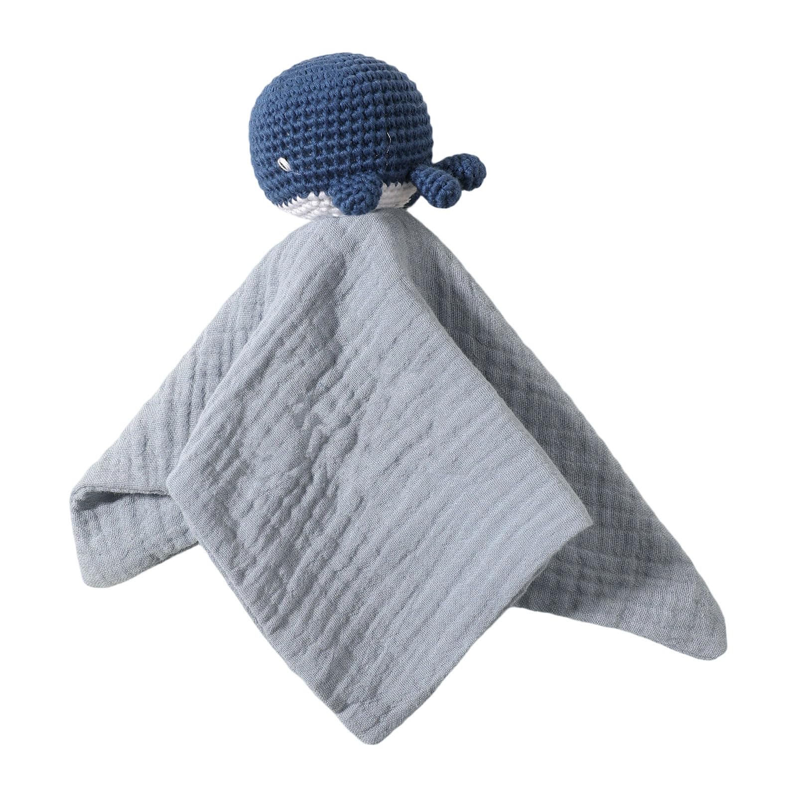 kokdid Cartoon Infant Security Blanket Cuddly Teething Toy Crochet Design Mood Appease Handkerchief for Newborns Care Drooling Soother