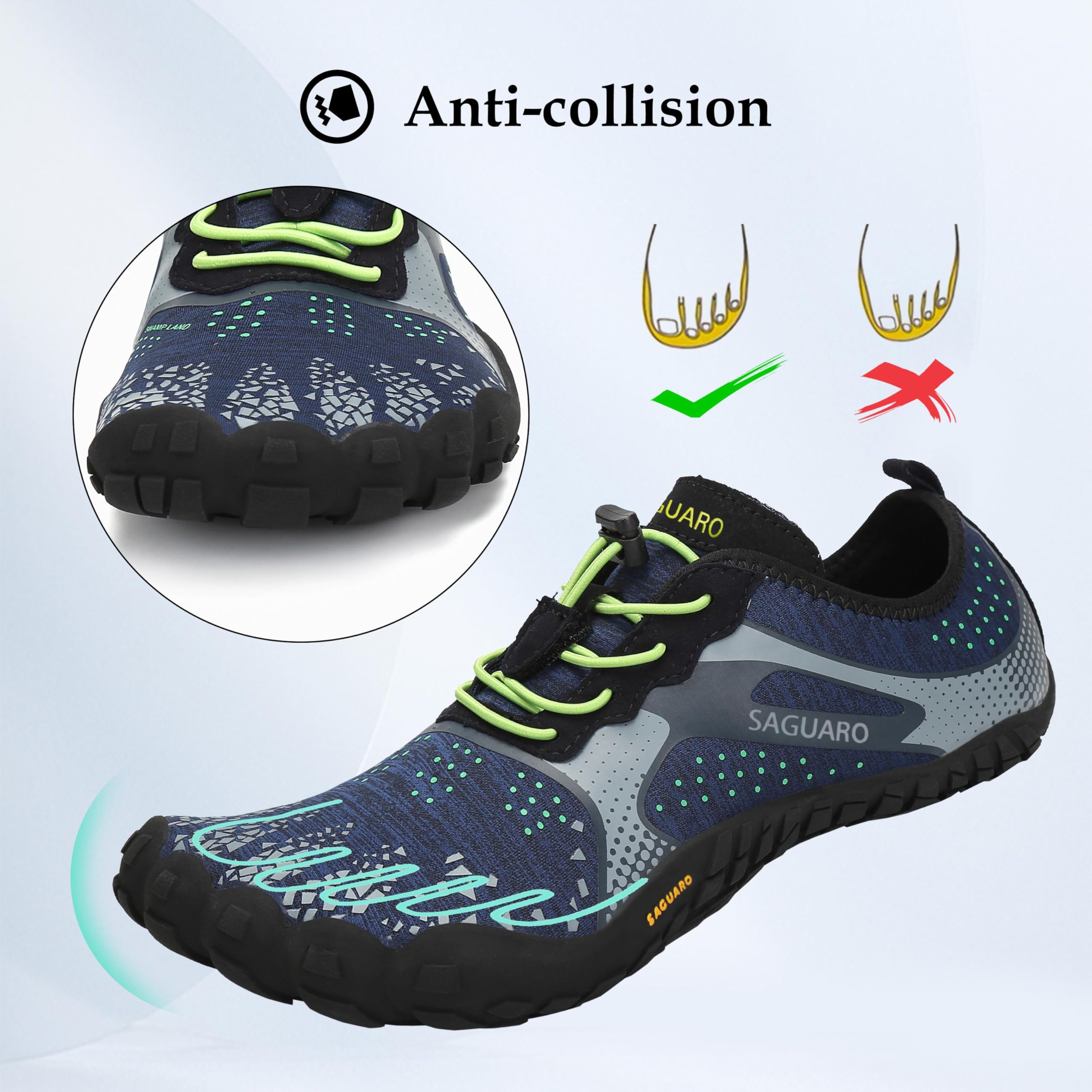 SAGUARO Scarpe Barefoot Minimaliste Uomo Scarpe da Trail Trekking Scarpette da Scoglio