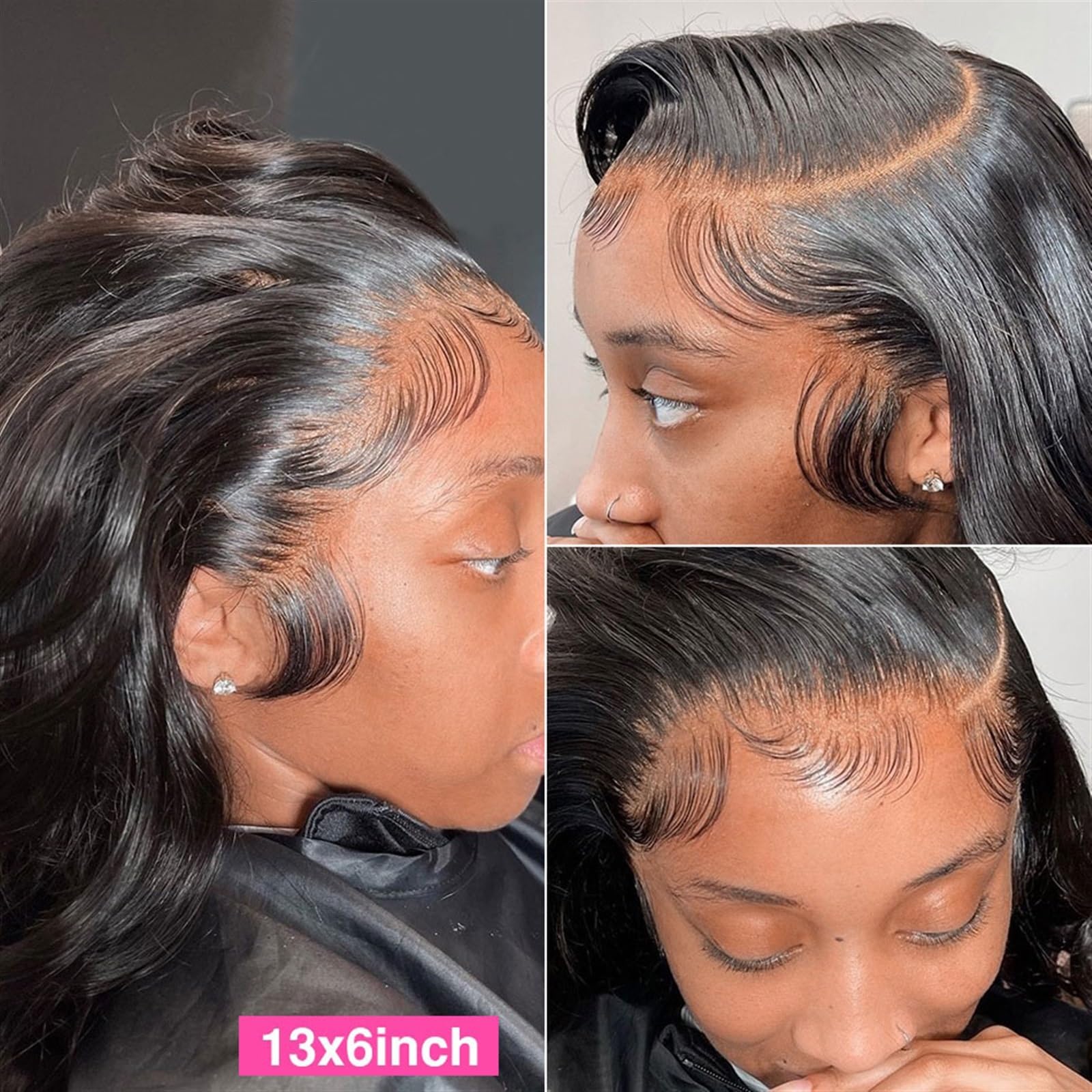perücke 30 32 34 Zoll Körperwelle Spitze Perücken for Frauen Echthaar 4x4 5x5 Spitze Verschluss Perücke 13x4 13x6 Spitze Frontal Perücke Deep Wave Frontal Perücke Kunstfaserhaar(4x4 Lace Wig,34inches)