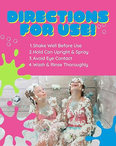 Miniatura 7 de FOZZI'S Aerosol de espuma en aerosol, Good Clean Fun Perfectamente rosa brillante azul, paquete de 2 latas de 18.06 onzas