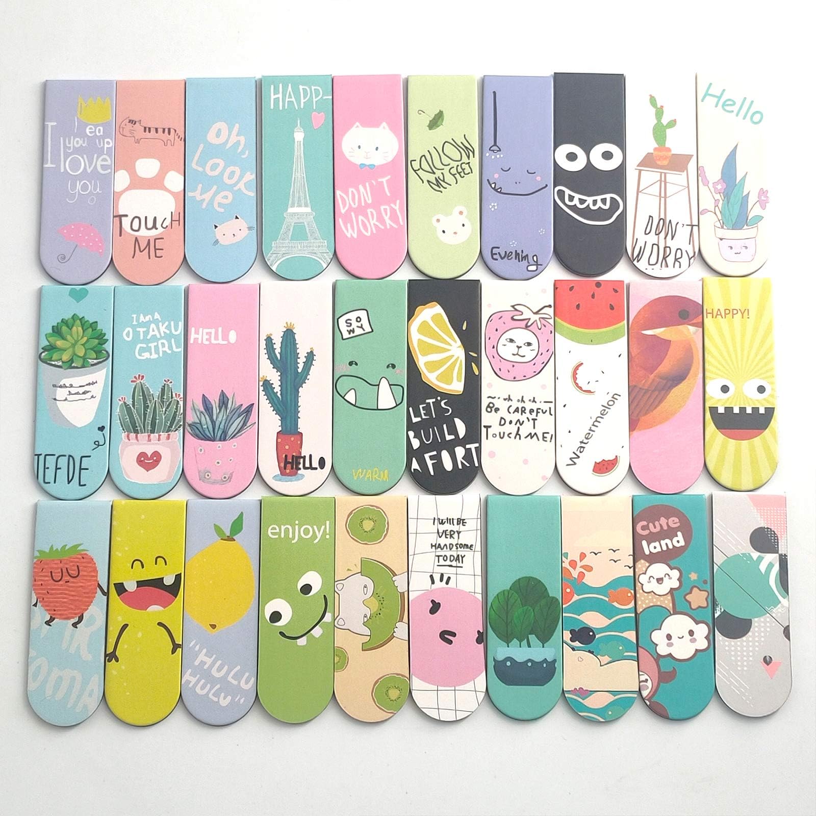 12 Magnetische Lesezeichen Für Kinder - Bunte Motive Als Mitgebsel