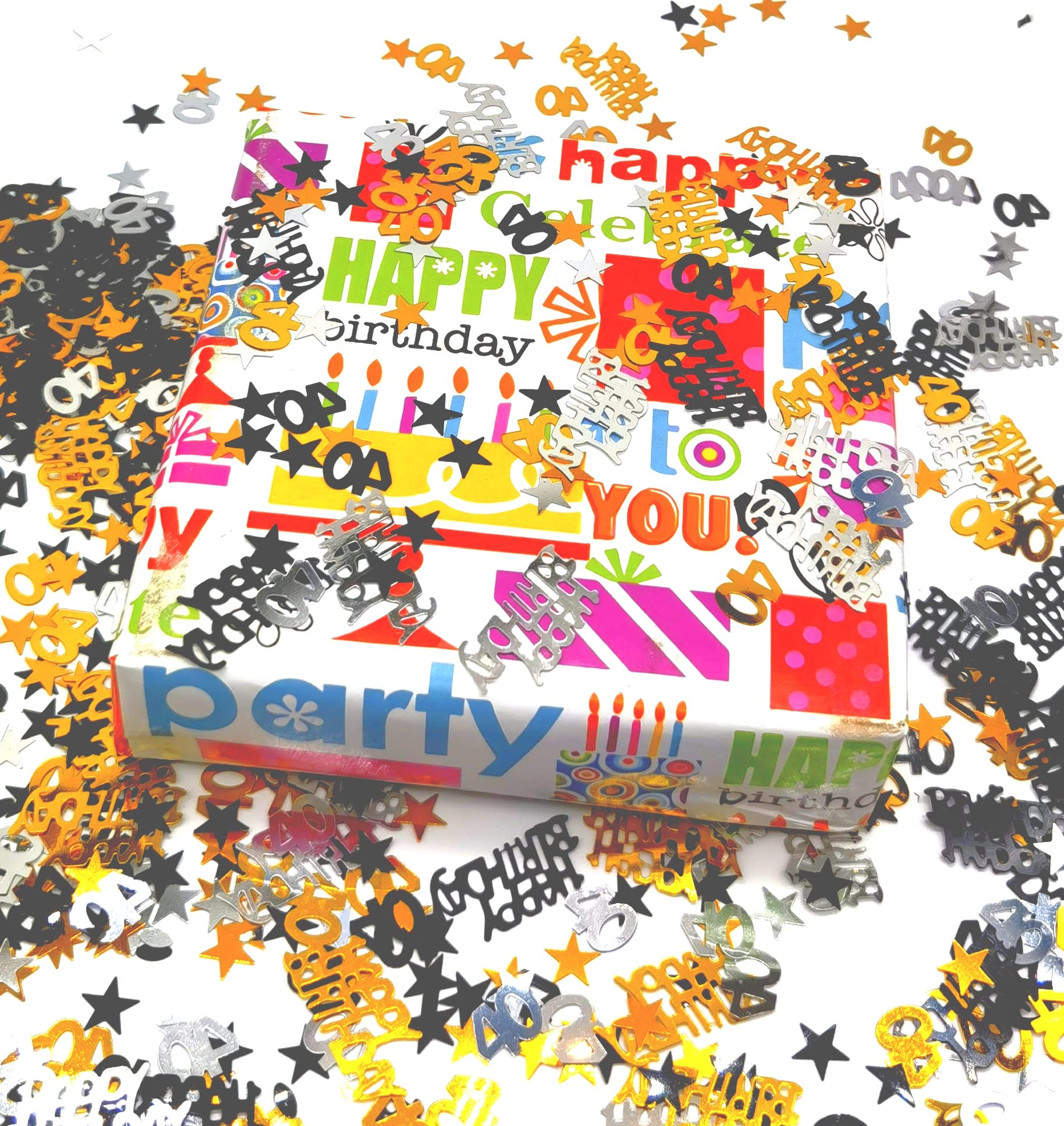 Geburtstags-Konfetti Set – 30 G Mit Zahlen & 'Happy Birthday', Gold/schwarz/silber, Ca. 1000 Stück