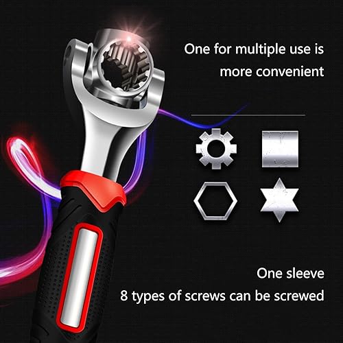 Miniatura 7 de lanema Juego de llaves de doble cabeza de rotación 360 52 en 1 Llave multiherramienta para herramientas de reparación de automóviles Llave universal